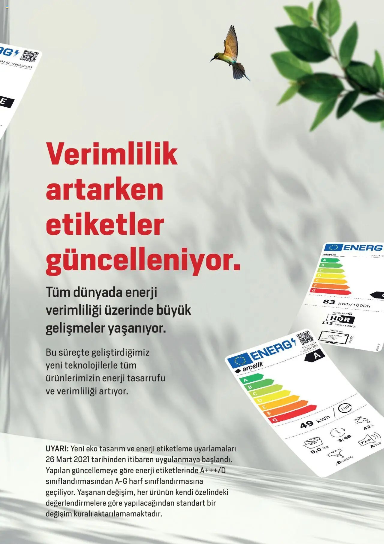 Arçelik - Enerji Sınıflandırmaları