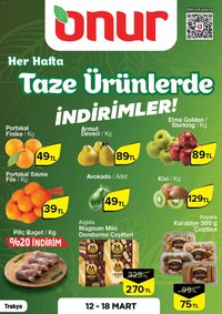 Onur Market - Taze Ürünlerde İndirimler - Trakya