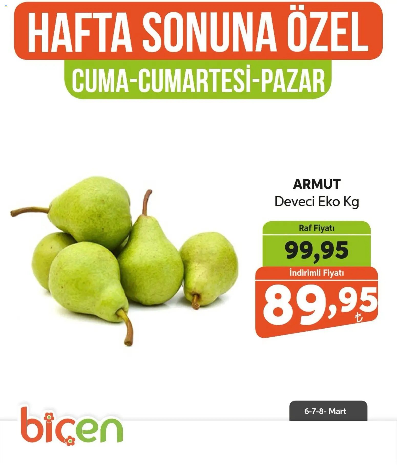 Biçen Market Hafta Sonuna Özel - Meyve İndirimi