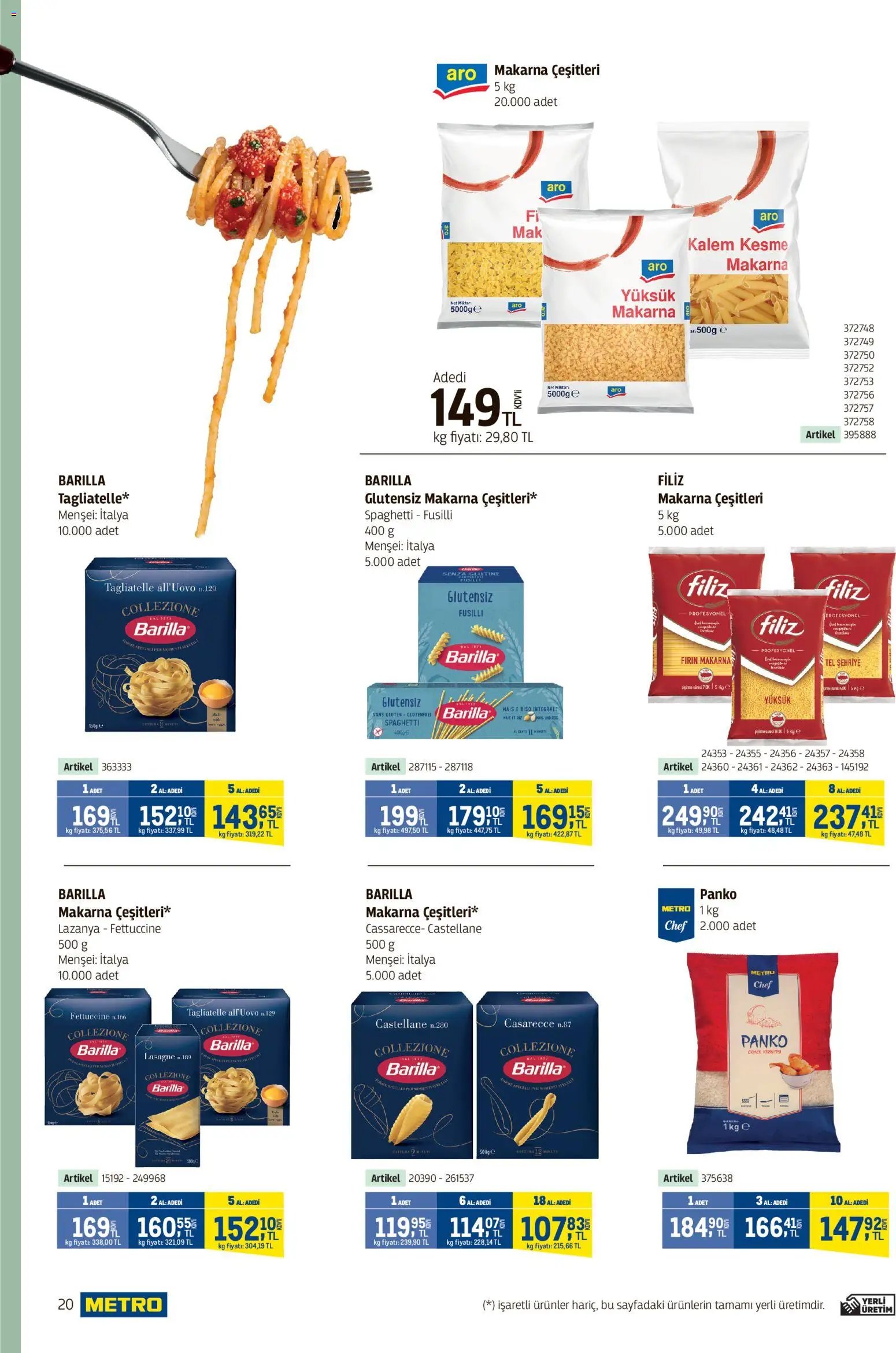 Metro - Kafeler & Pastaneler Kataloğu