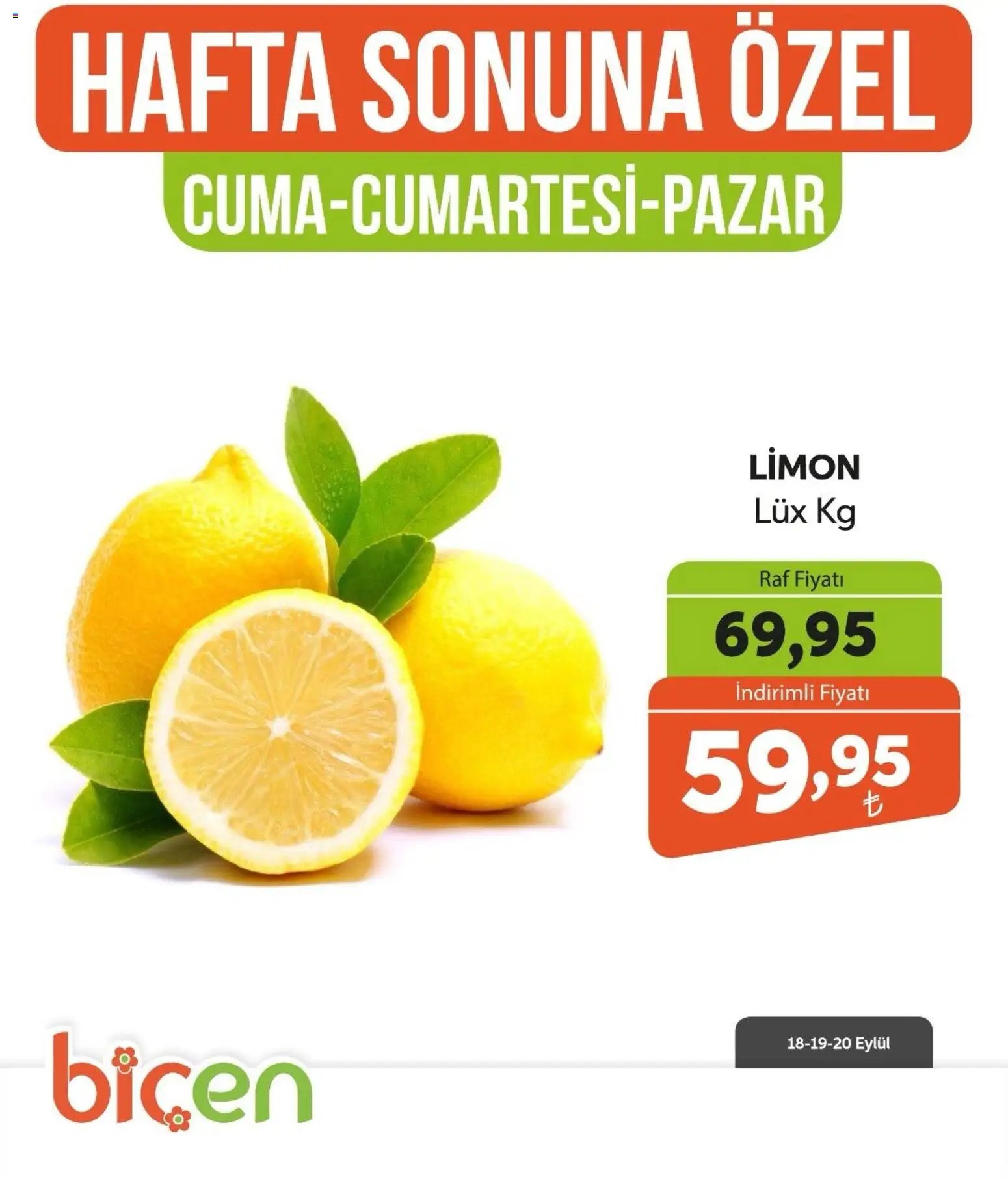 Biçen Market - Hafta Sonuna Özel - Sebze İndirimi