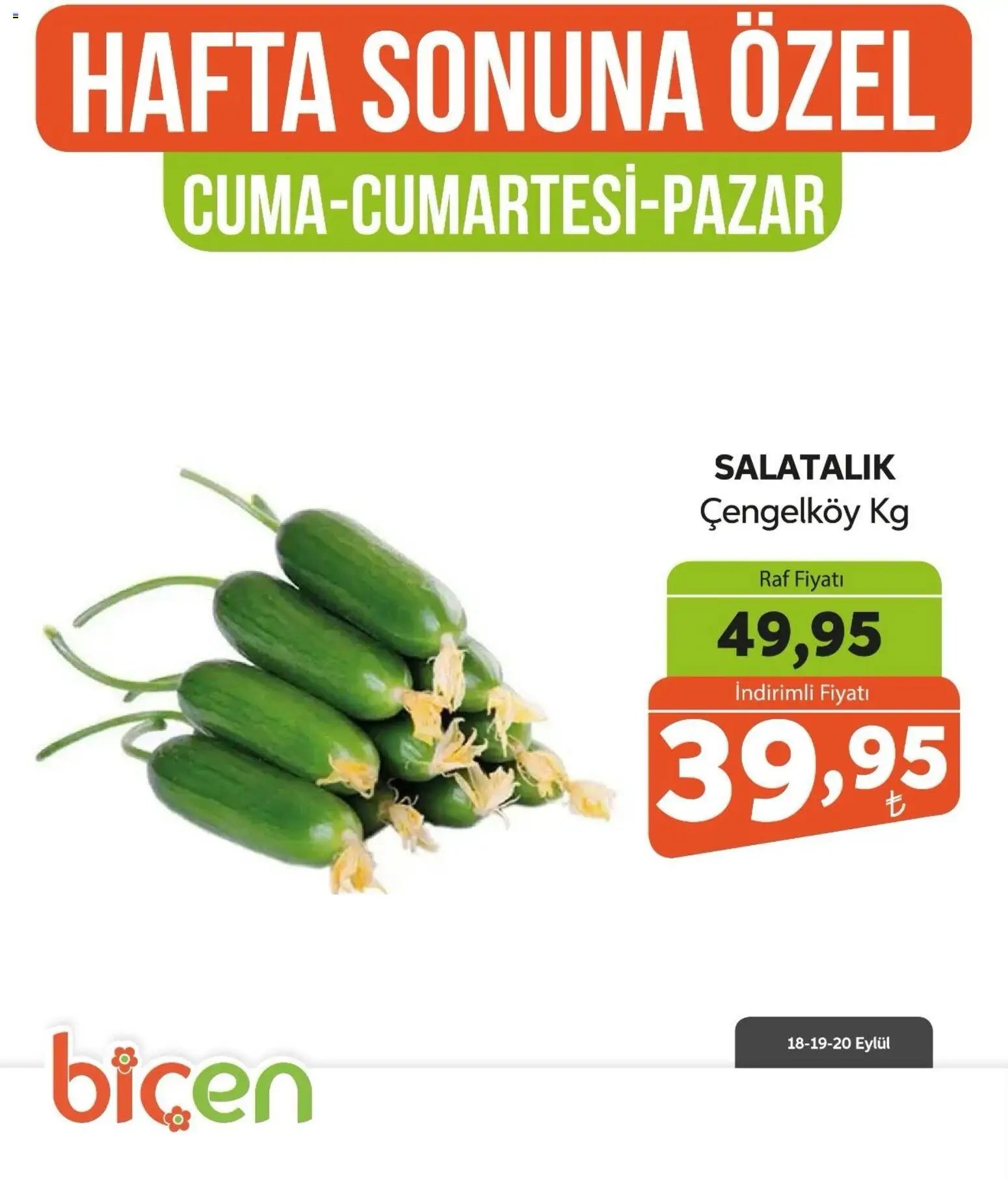 Biçen Market - Hafta Sonuna Özel - Sebze İndirimi