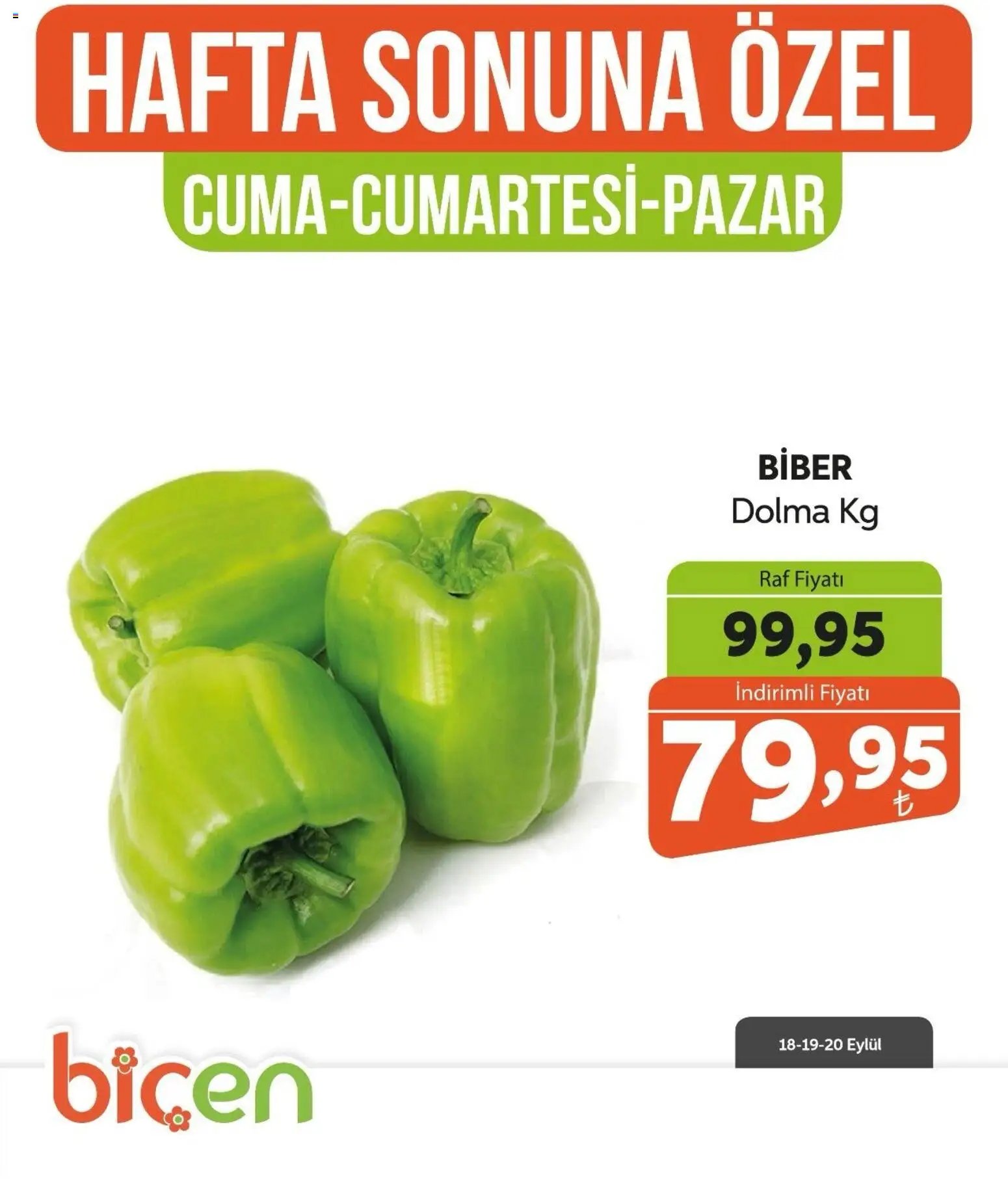 Biçen Market - Hafta Sonuna Özel - Sebze İndirimi