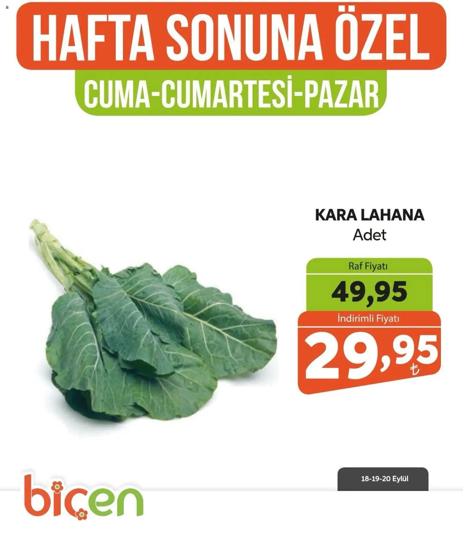 Biçen Market - Hafta Sonuna Özel - Sebze İndirimi