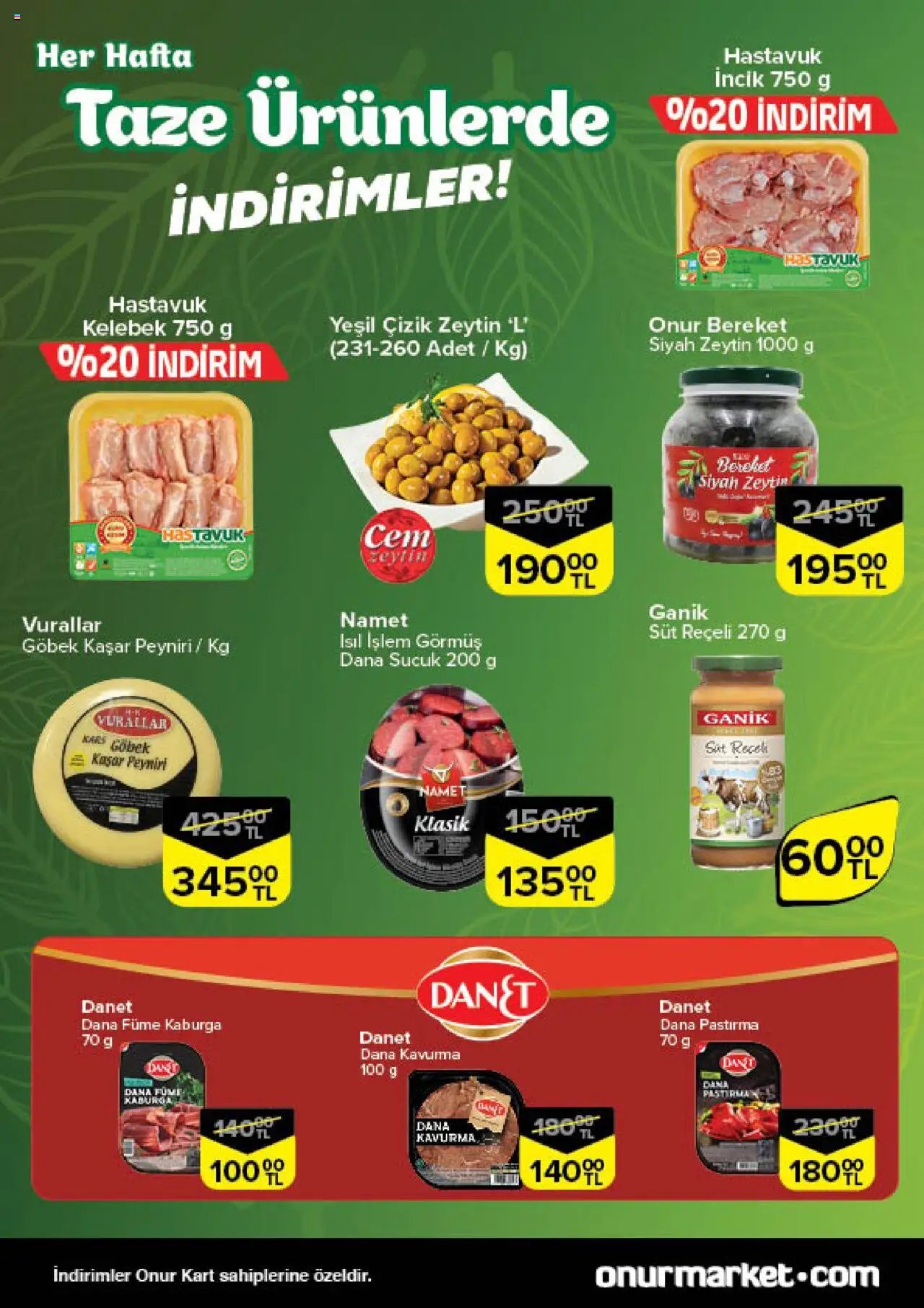 Onur Market Taze Ürünlerde İndirimler - Bursa