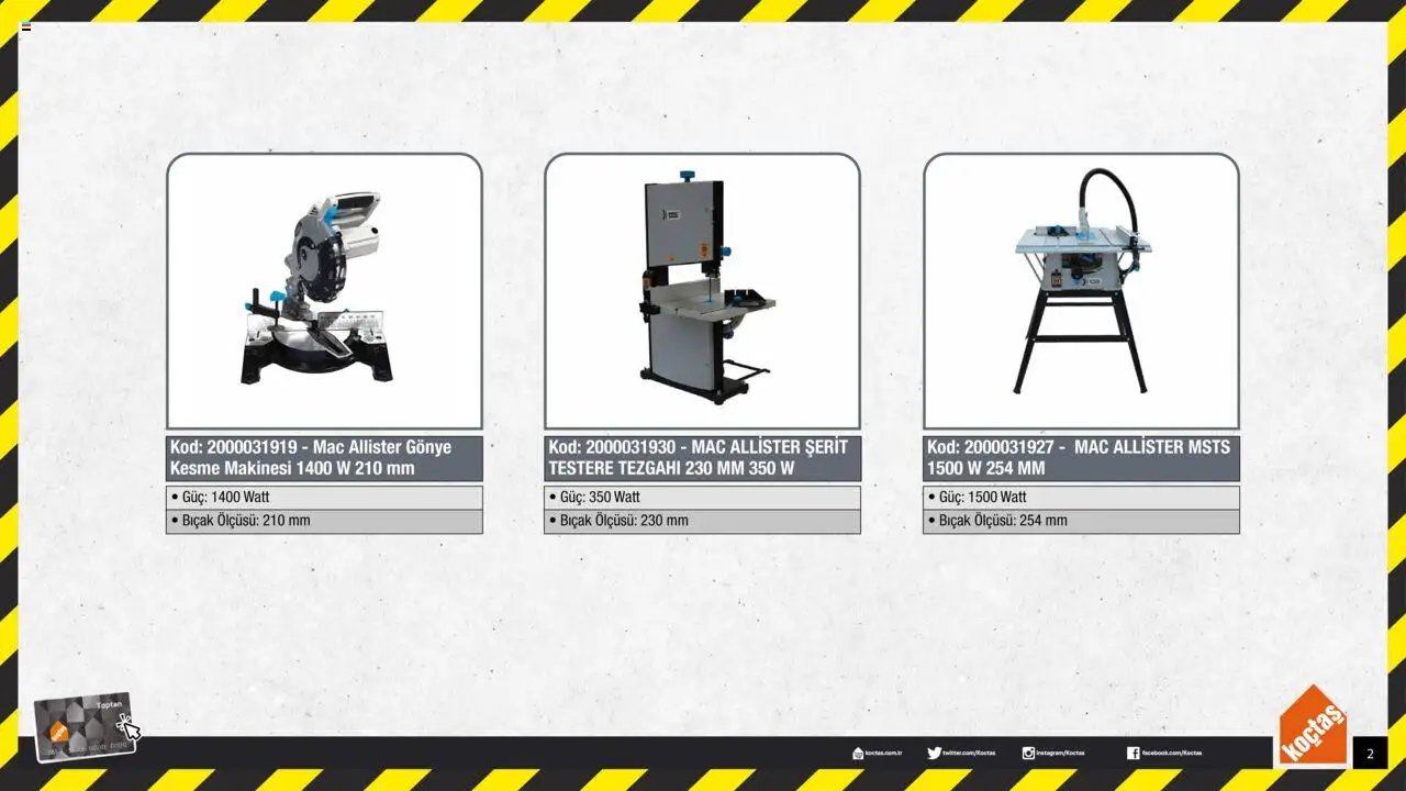 Koçtaş Tezgah Üstü Testere