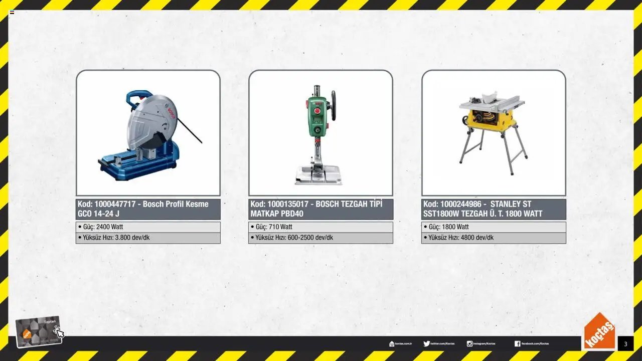 Koçtaş Tezgah Üstü Testere