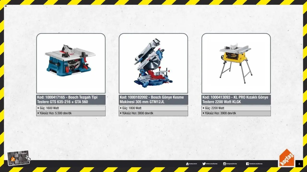 Koçtaş Tezgah Üstü Testere