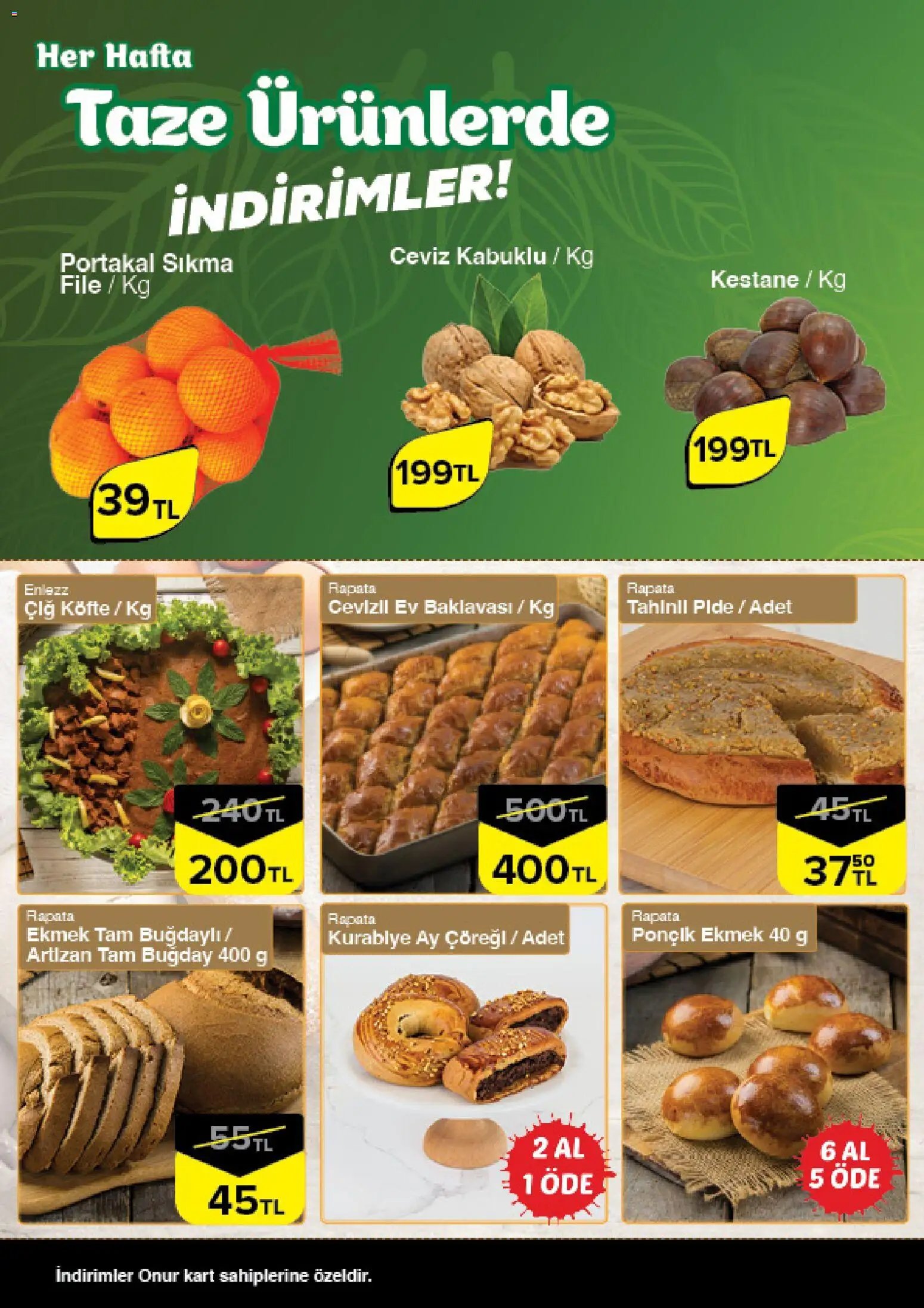 Onur Market Taze Ürünlerde İndirimler - İstanbul