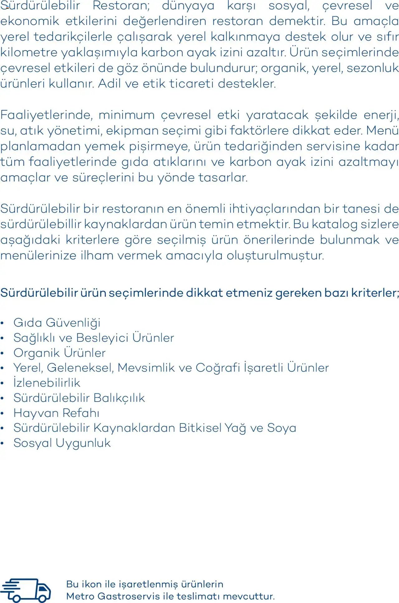 Metro Sürdürülebilir Ürünler Kataloğu