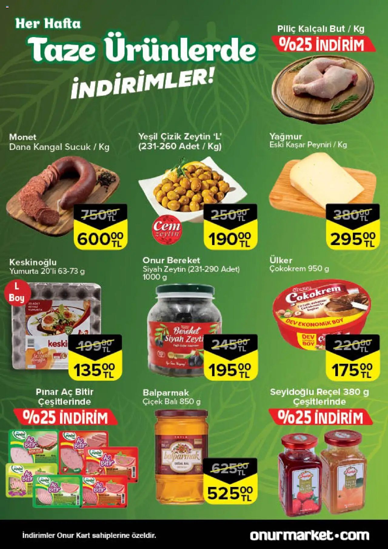 Onur Market Taze Ürünlerde İndirimler - Trakya