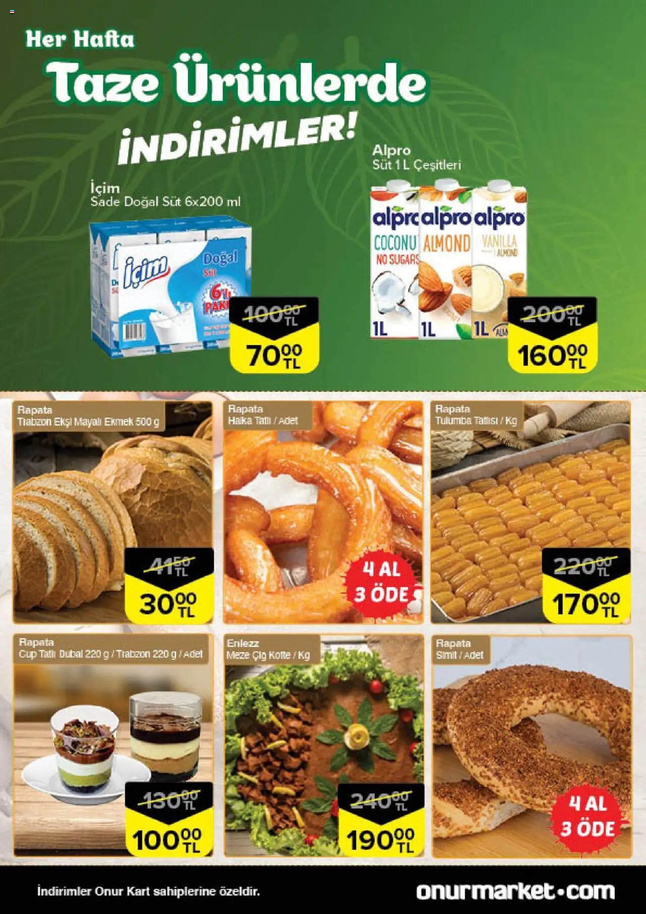 Onur Market Taze Ürünlerde İndirimler - Trakya