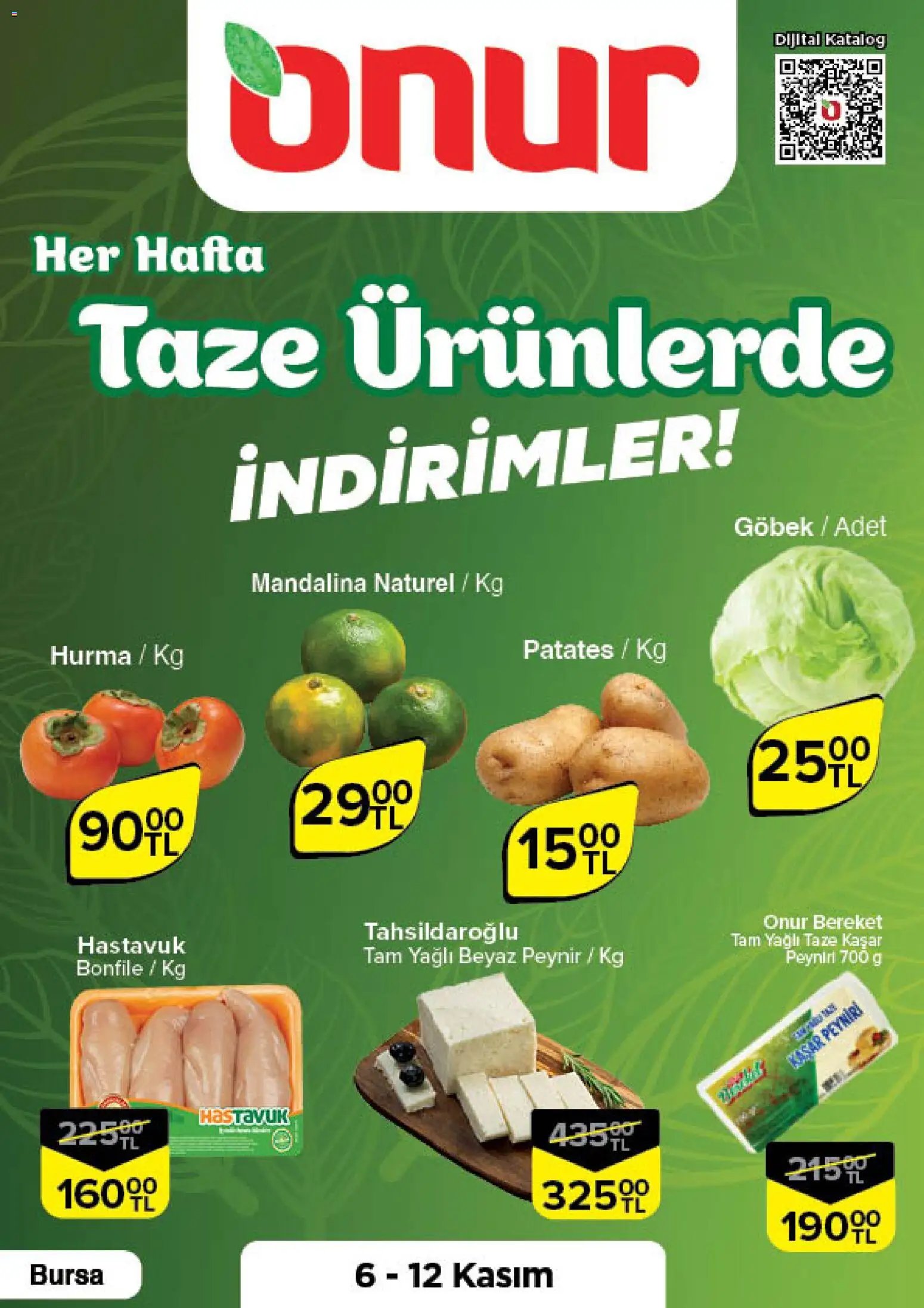 Onur Market Taze Ürünlerde İndirimler - Bursa