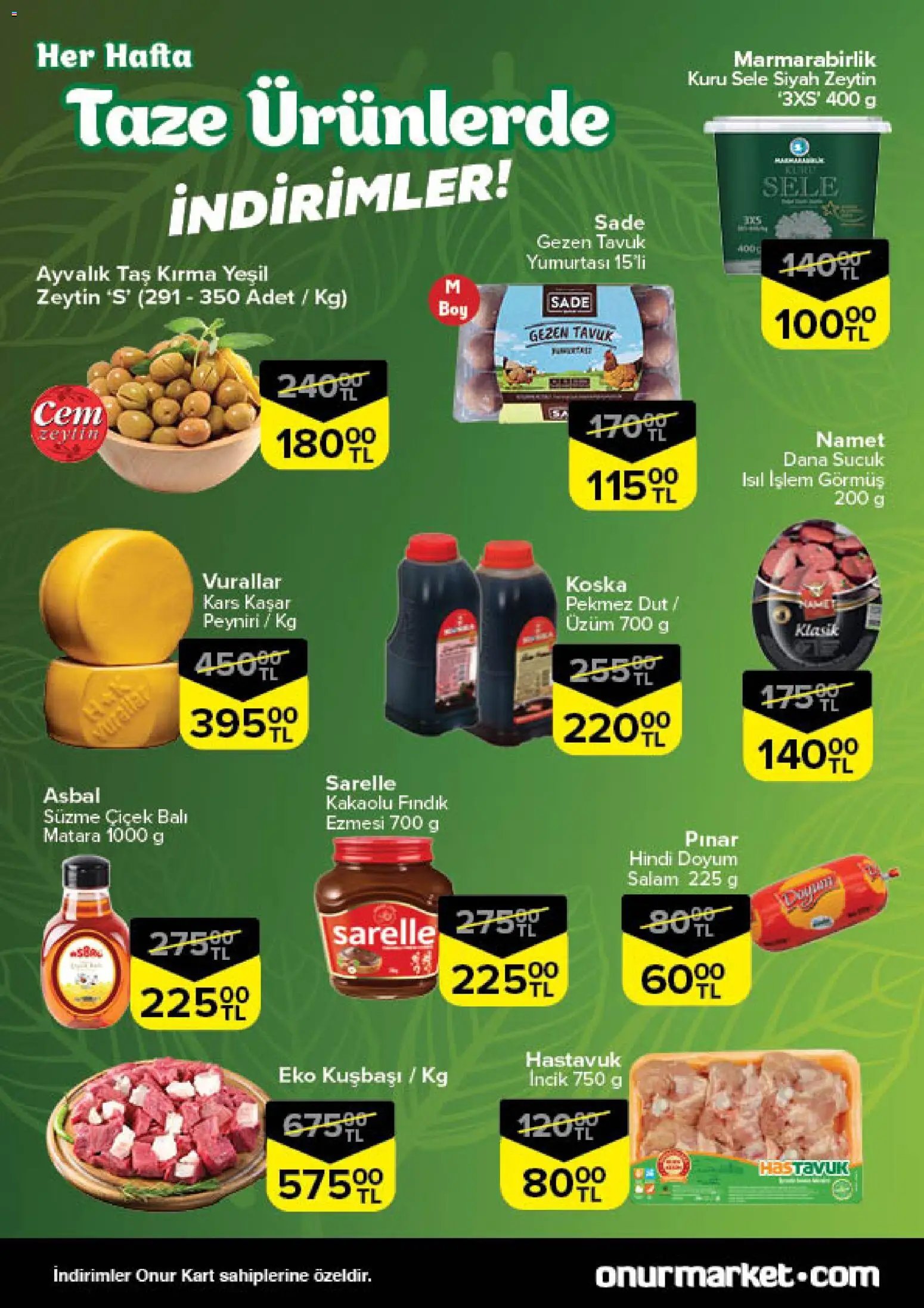 Onur Market Taze Ürünlerde İndirimler - Bursa