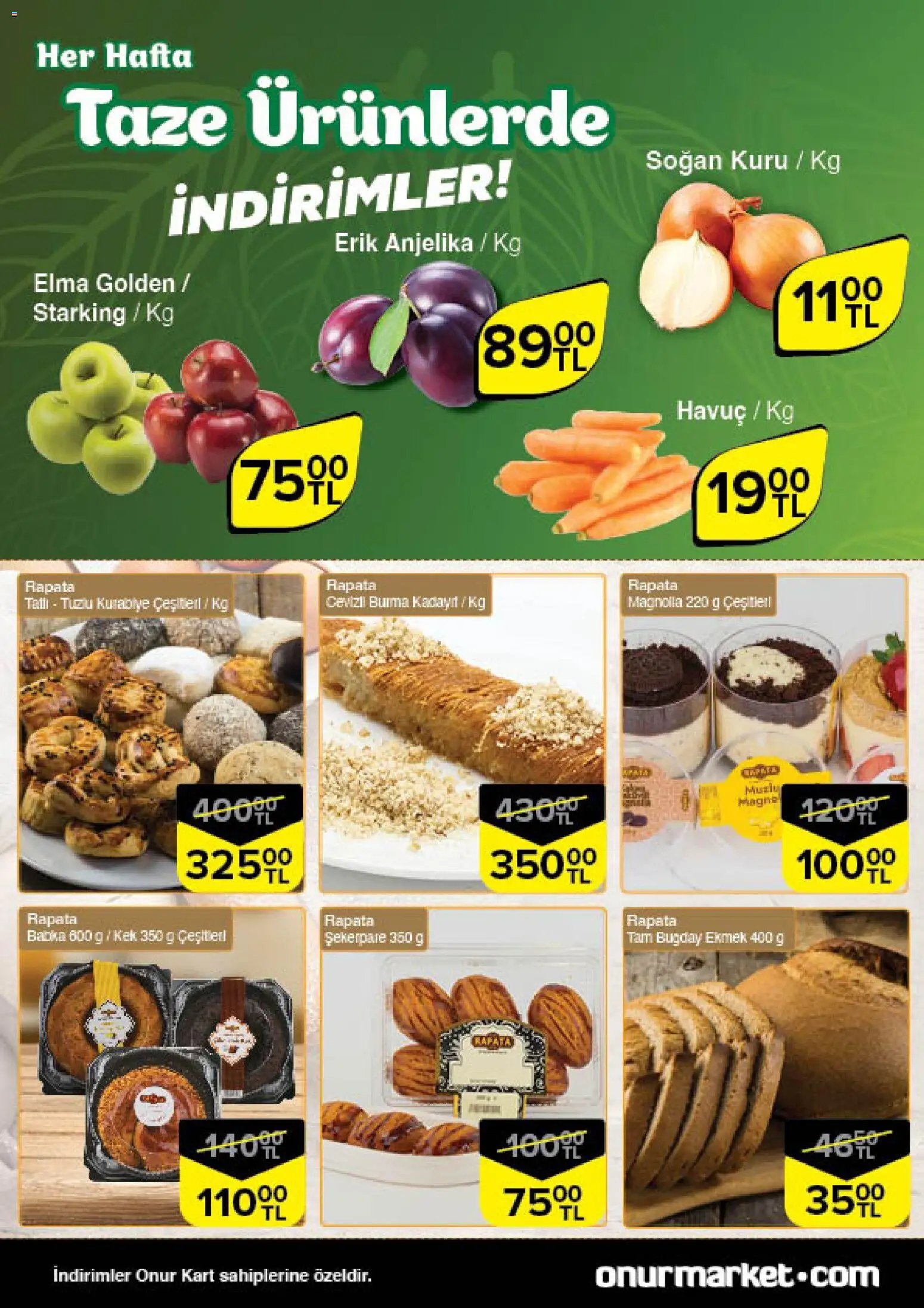Onur Market Taze Ürünlerde İndirimler - Bursa