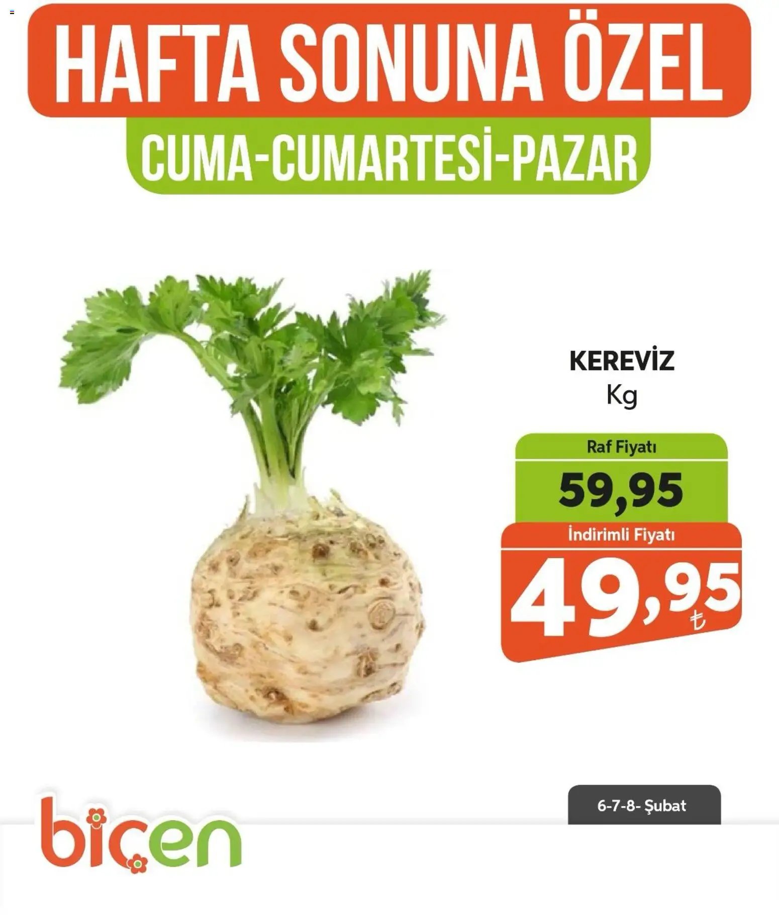 Biçen Market Hafta Sonuna Özel - Sebze İndirimi