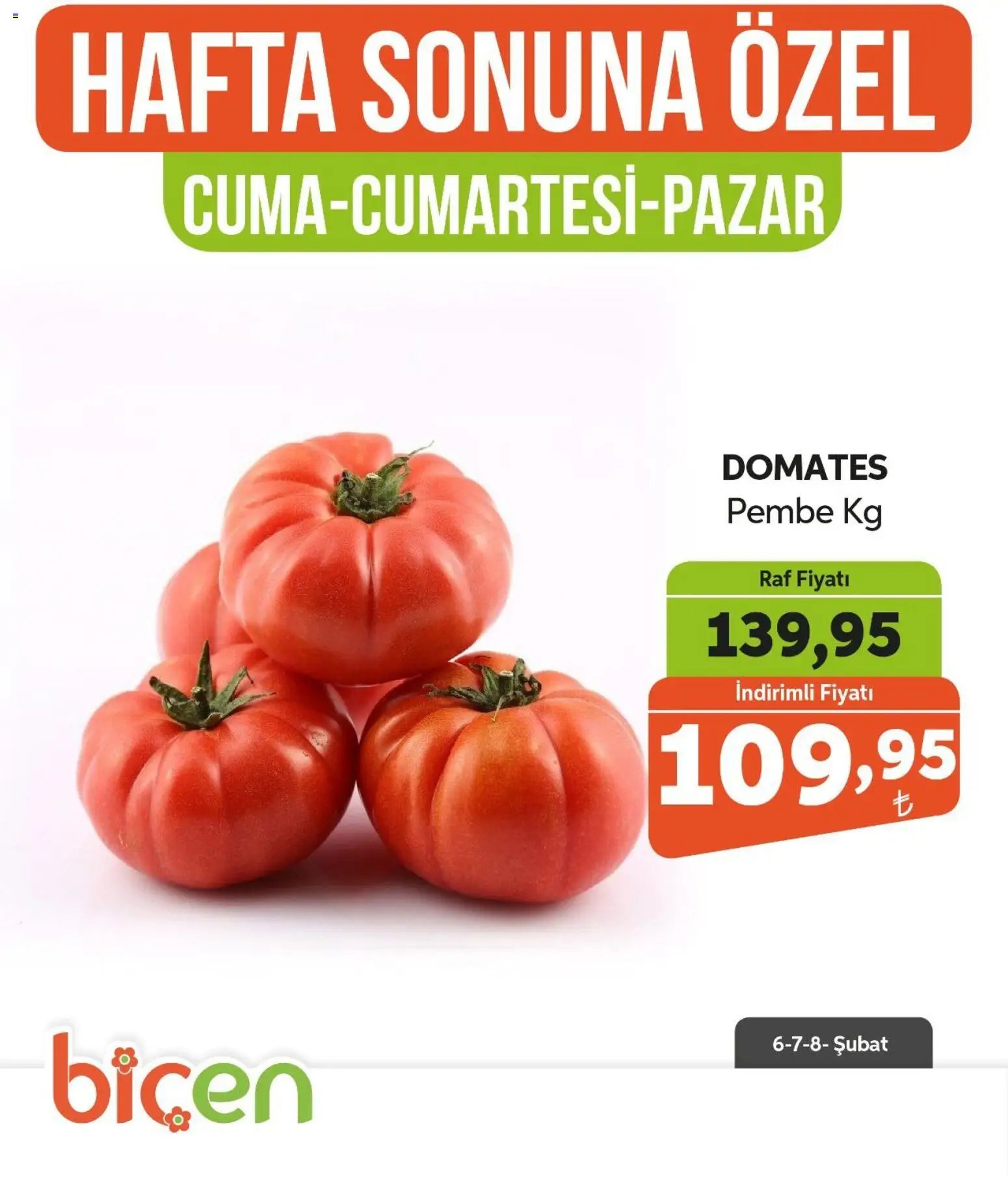 Biçen Market Hafta Sonuna Özel - Sebze İndirimi