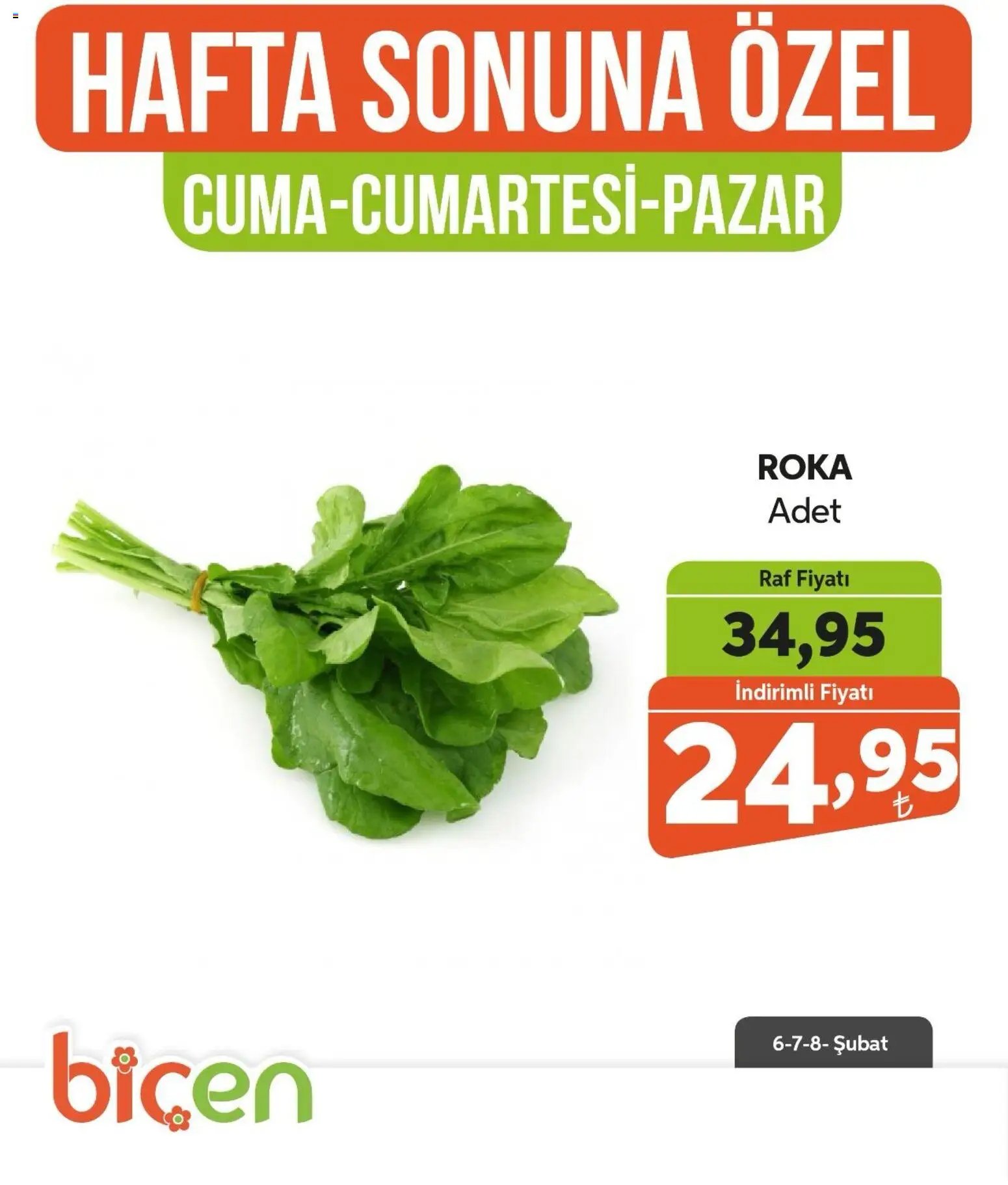 Biçen Market Hafta Sonuna Özel - Sebze İndirimi