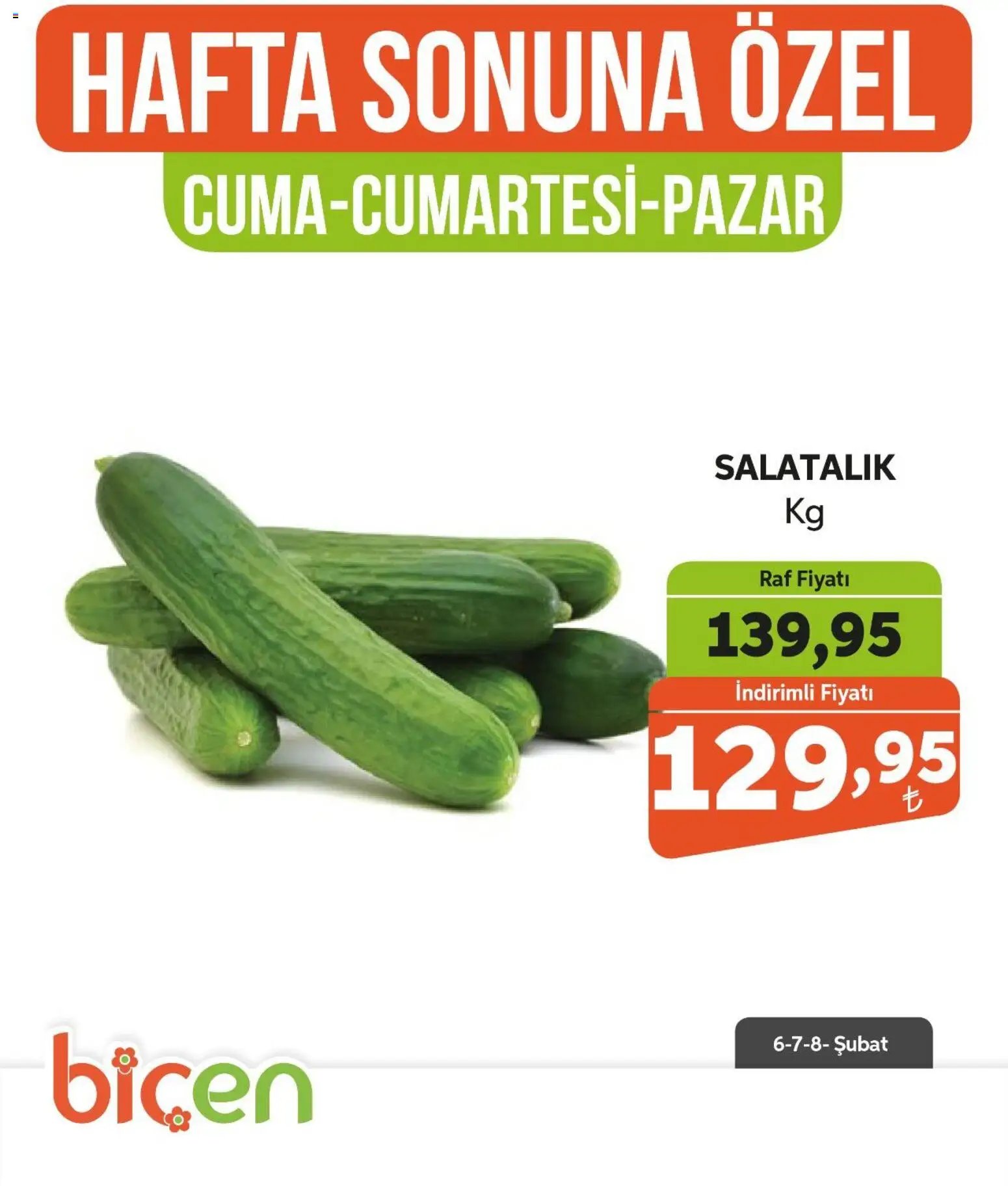 Biçen Market Hafta Sonuna Özel - Sebze İndirimi