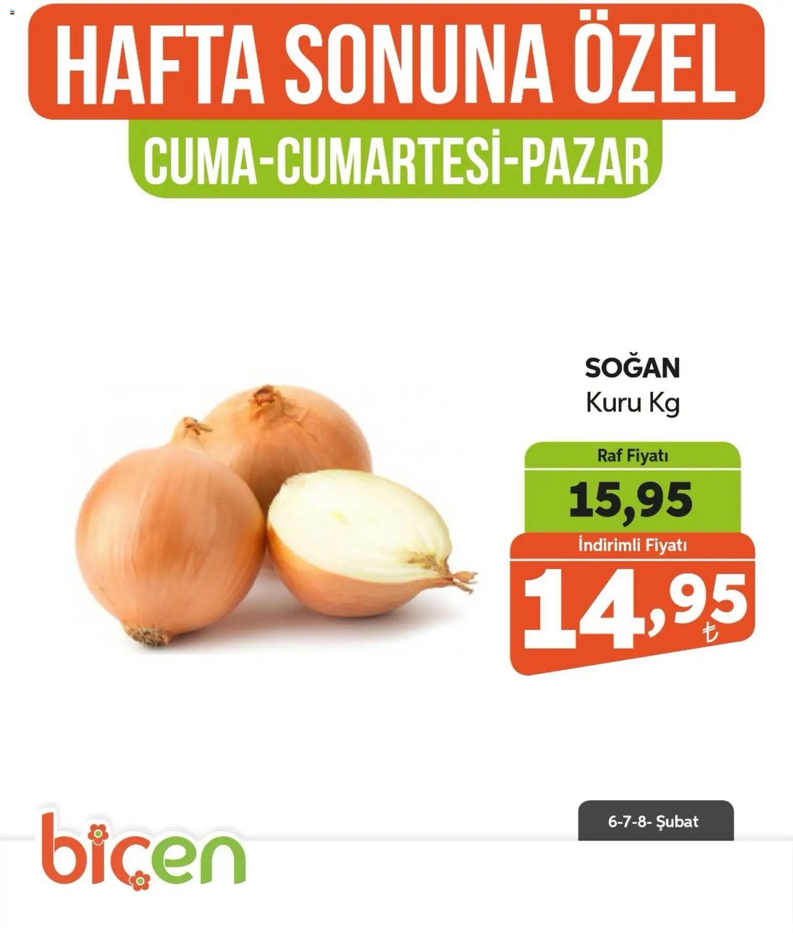 Biçen Market Hafta Sonuna Özel - Sebze İndirimi