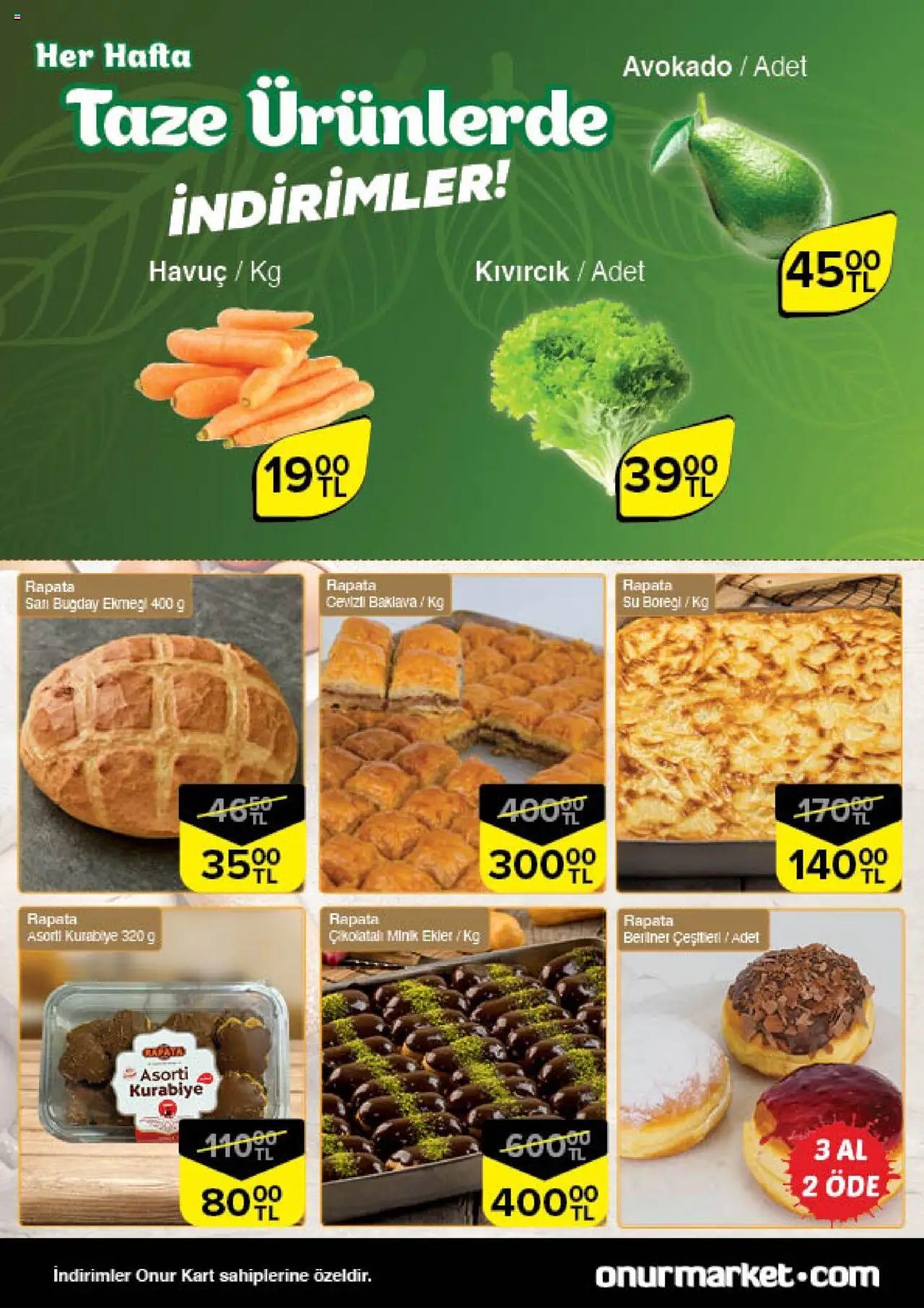 Onur Market Taze Ürünlerde İndirimler - Bursa