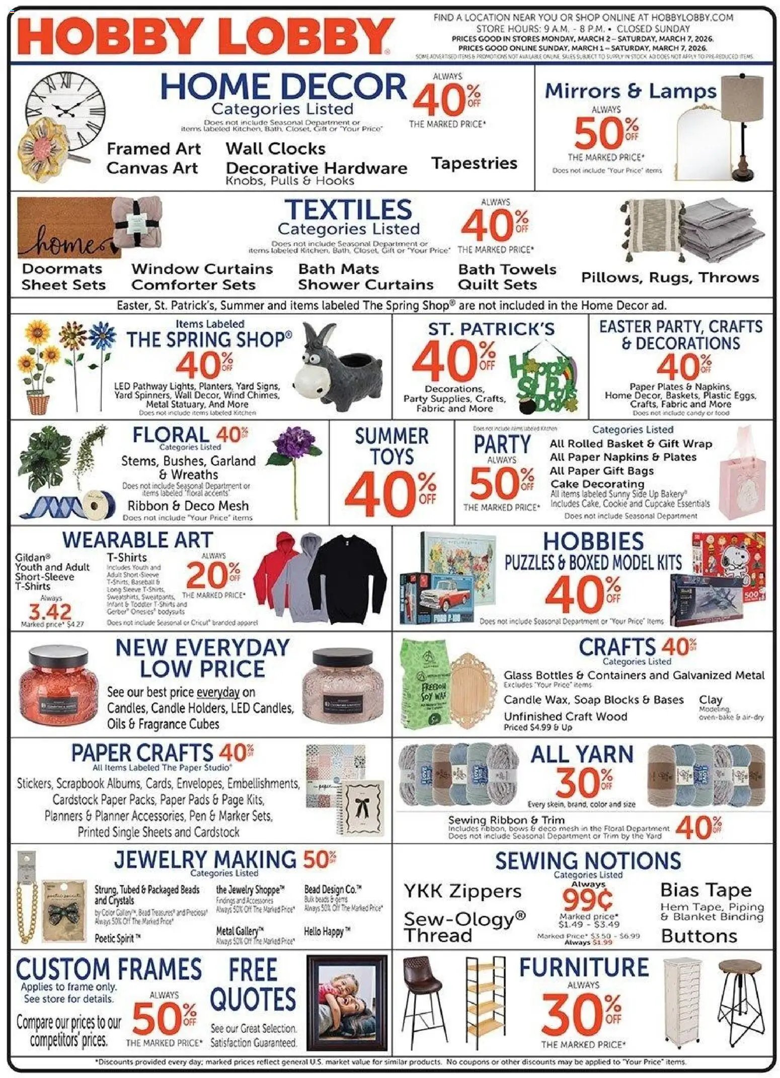 Hobby Lobby Weekly Ad