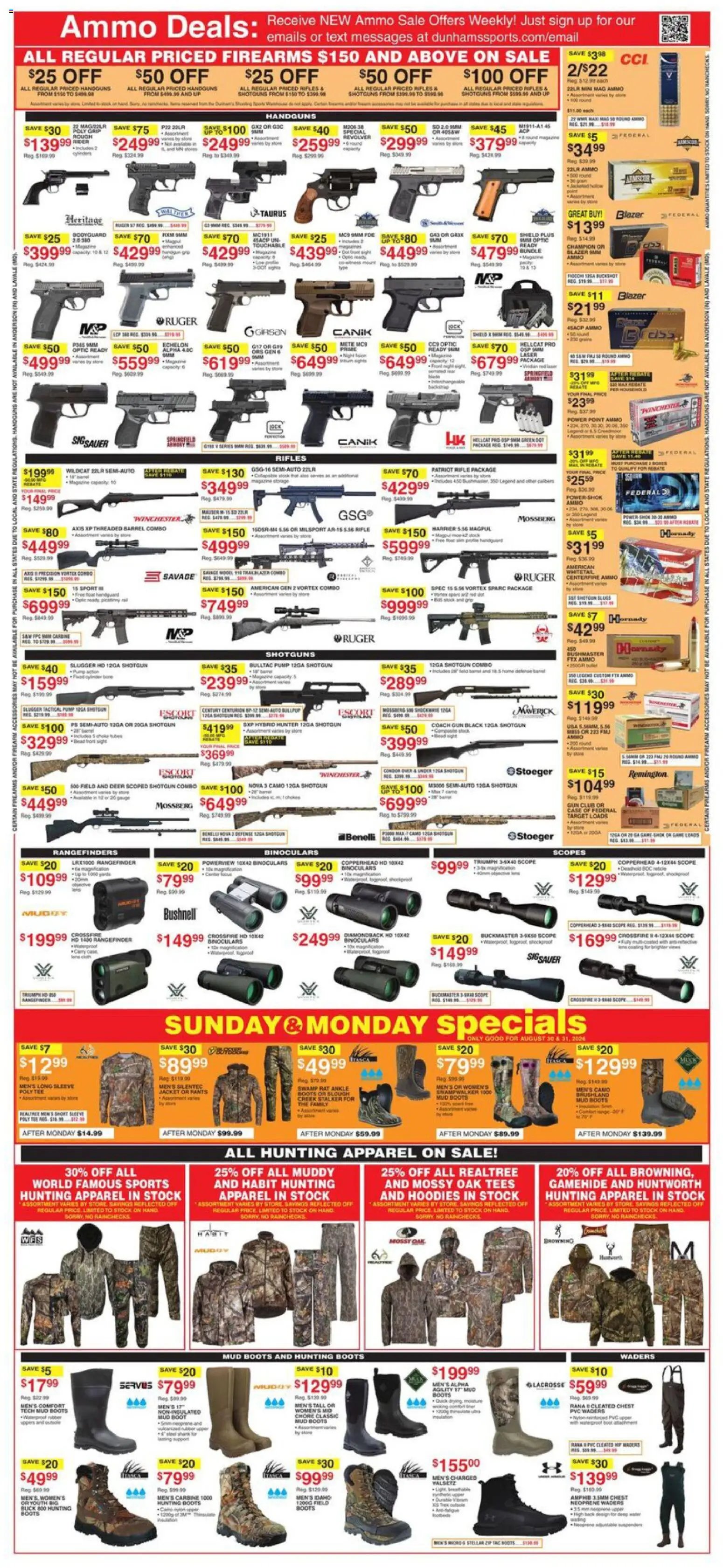 Dunham's Sports Weekly Ad