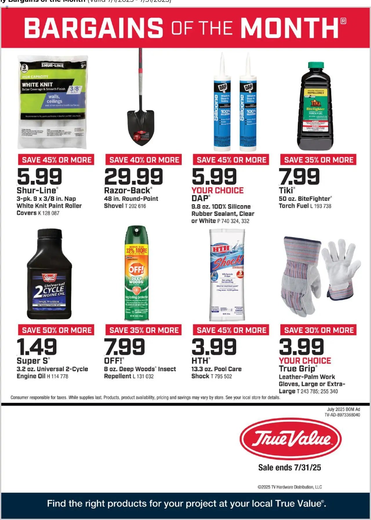 True Value Monthly Ad (2025-07-01 - 2025-07-31) | 1