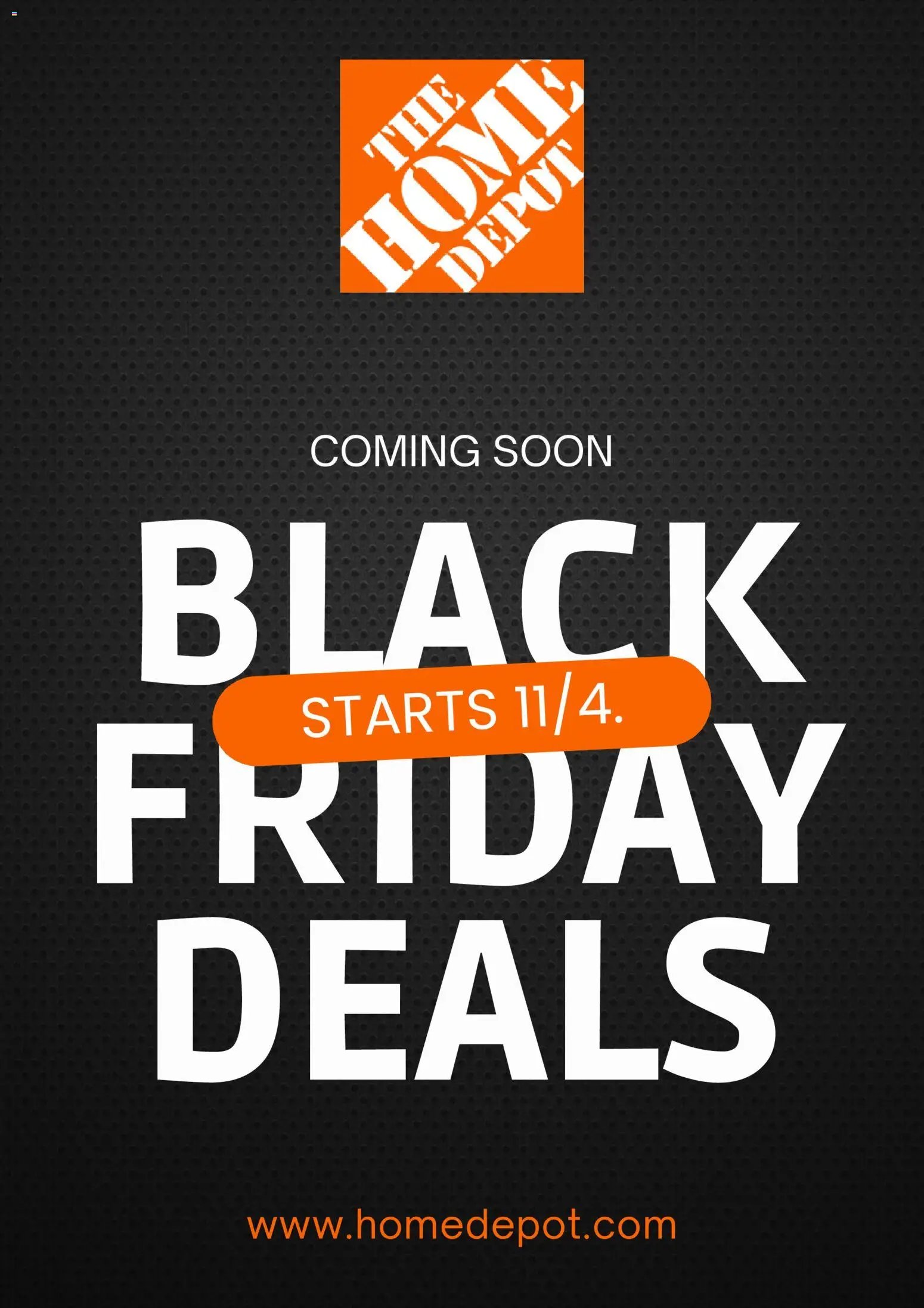 Home Depot Black Friday Notice