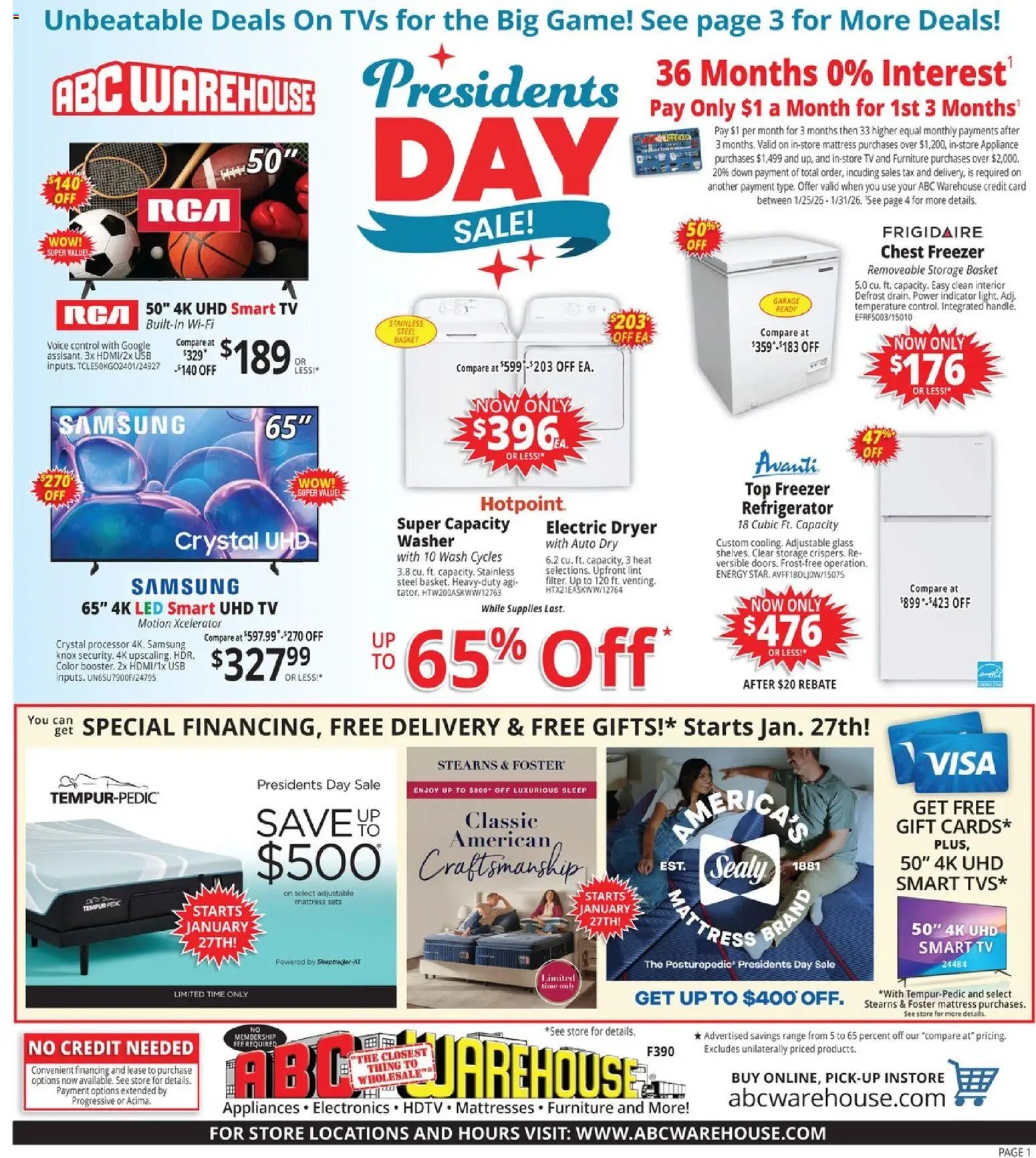 ABC Warehouse Weekly Ad