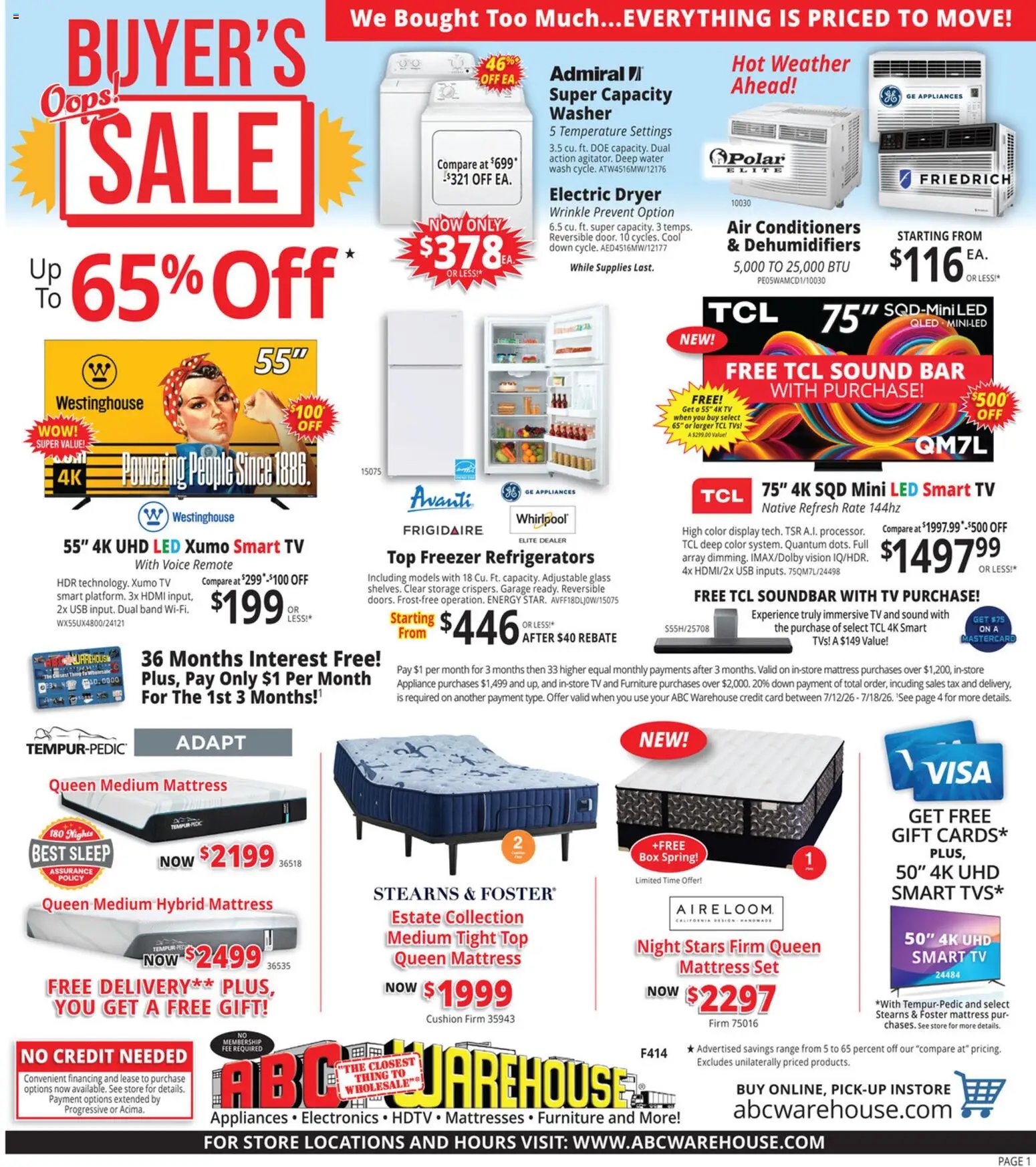 ABC Warehouse Weekly Ad