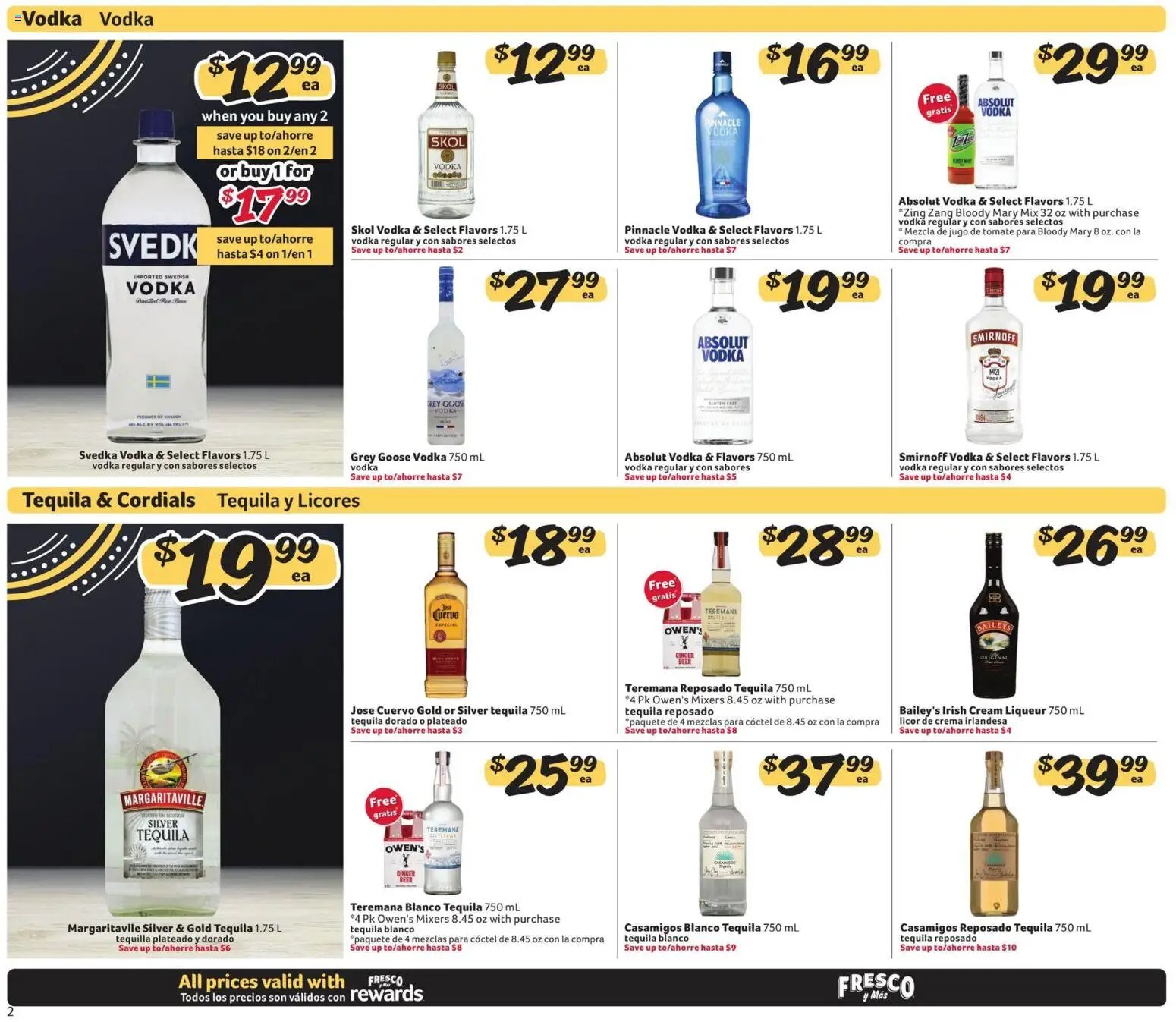 Fresco y Más Alcohol Flyer