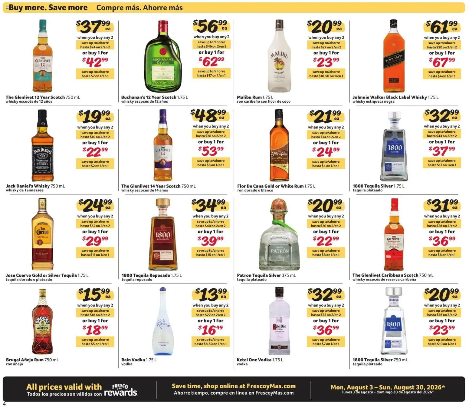 Fresco y Más Alcohol Flyer