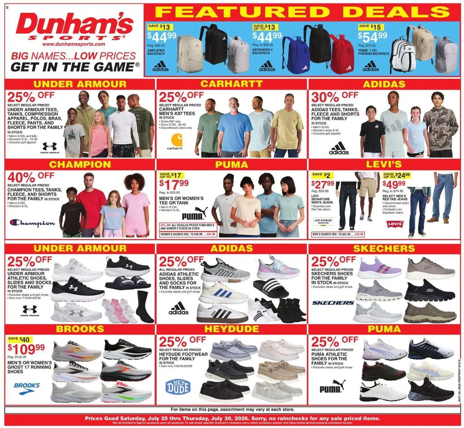 Dunham's Sports Weekly Ad