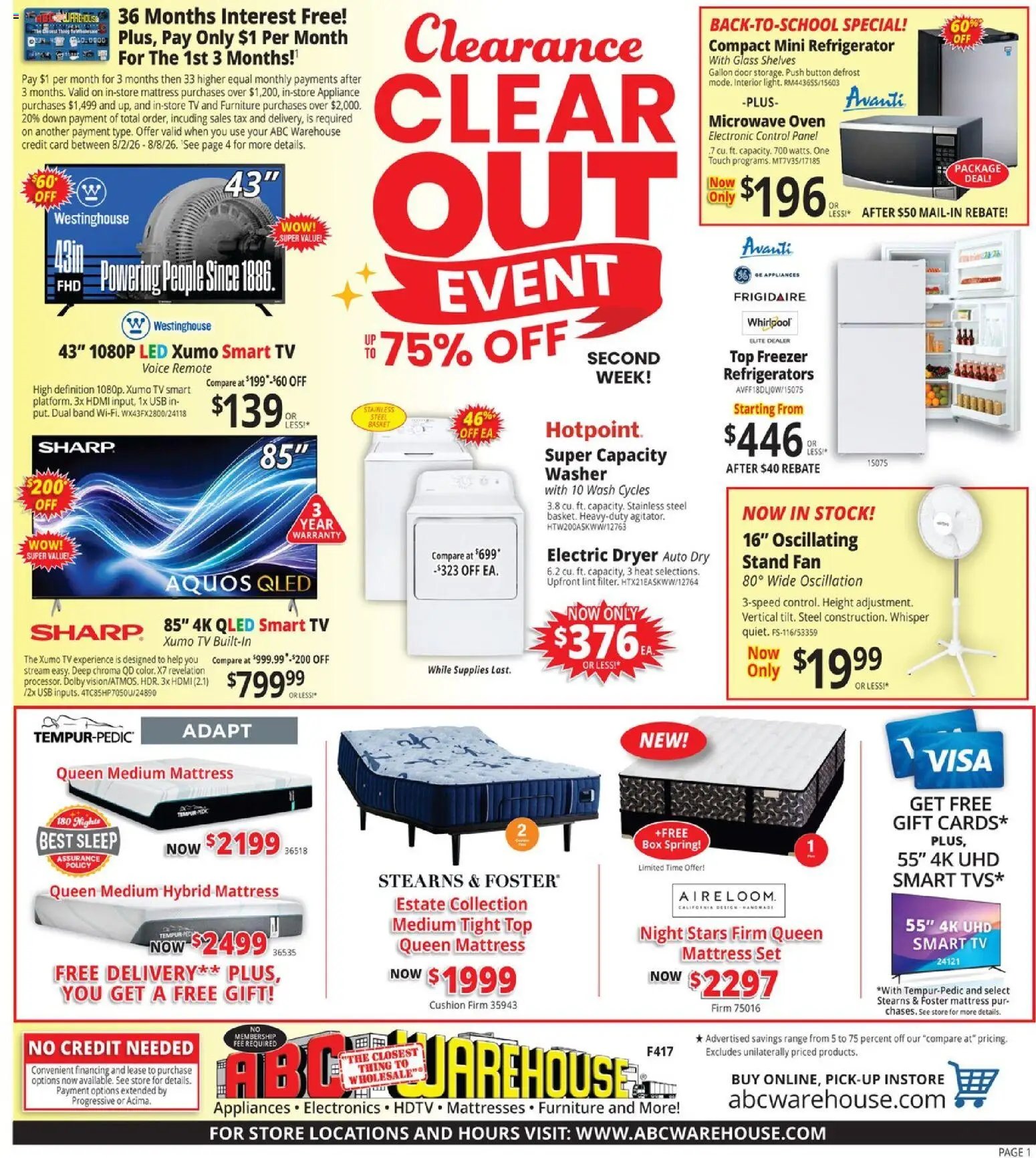 ABC Warehouse Weekly Ad