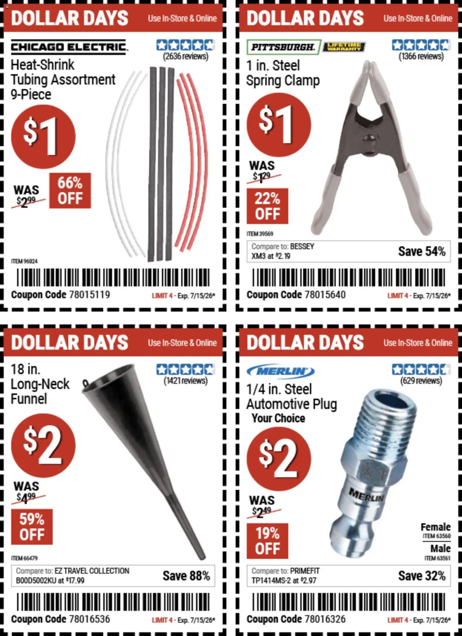 Harbor Freight Dollar Days