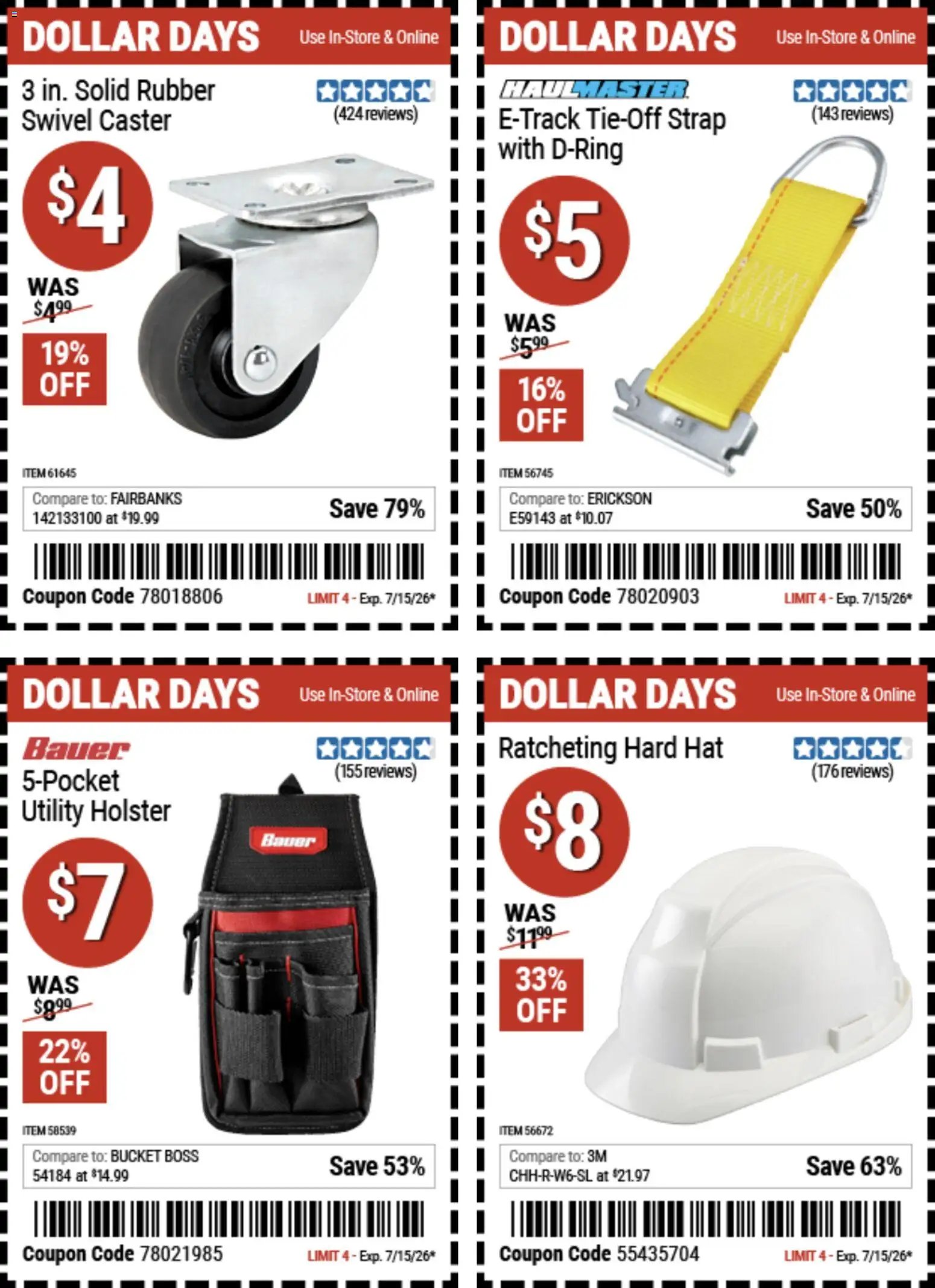 Harbor Freight Dollar Days