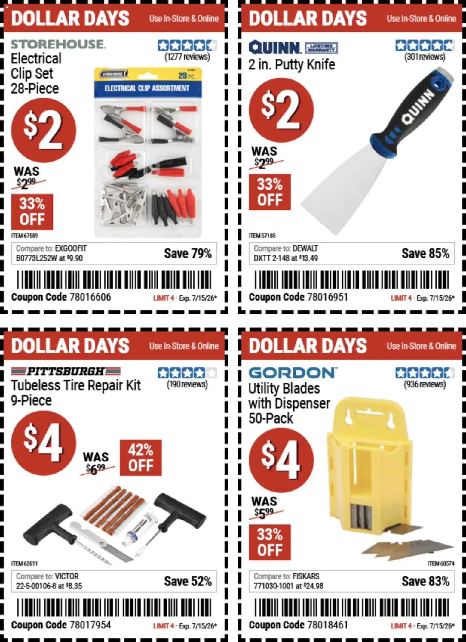 Harbor Freight Dollar Days