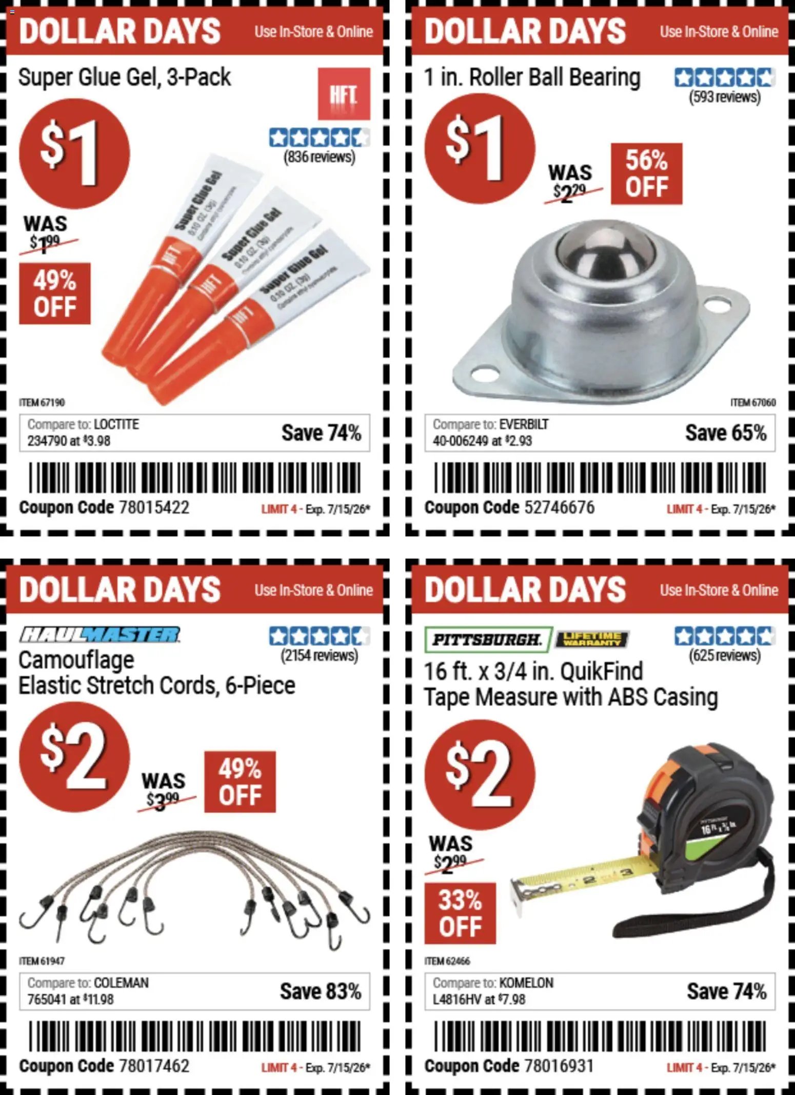 Harbor Freight Dollar Days