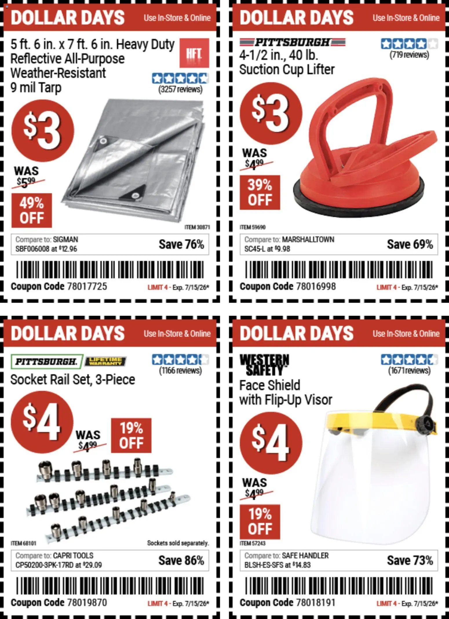 Harbor Freight Dollar Days