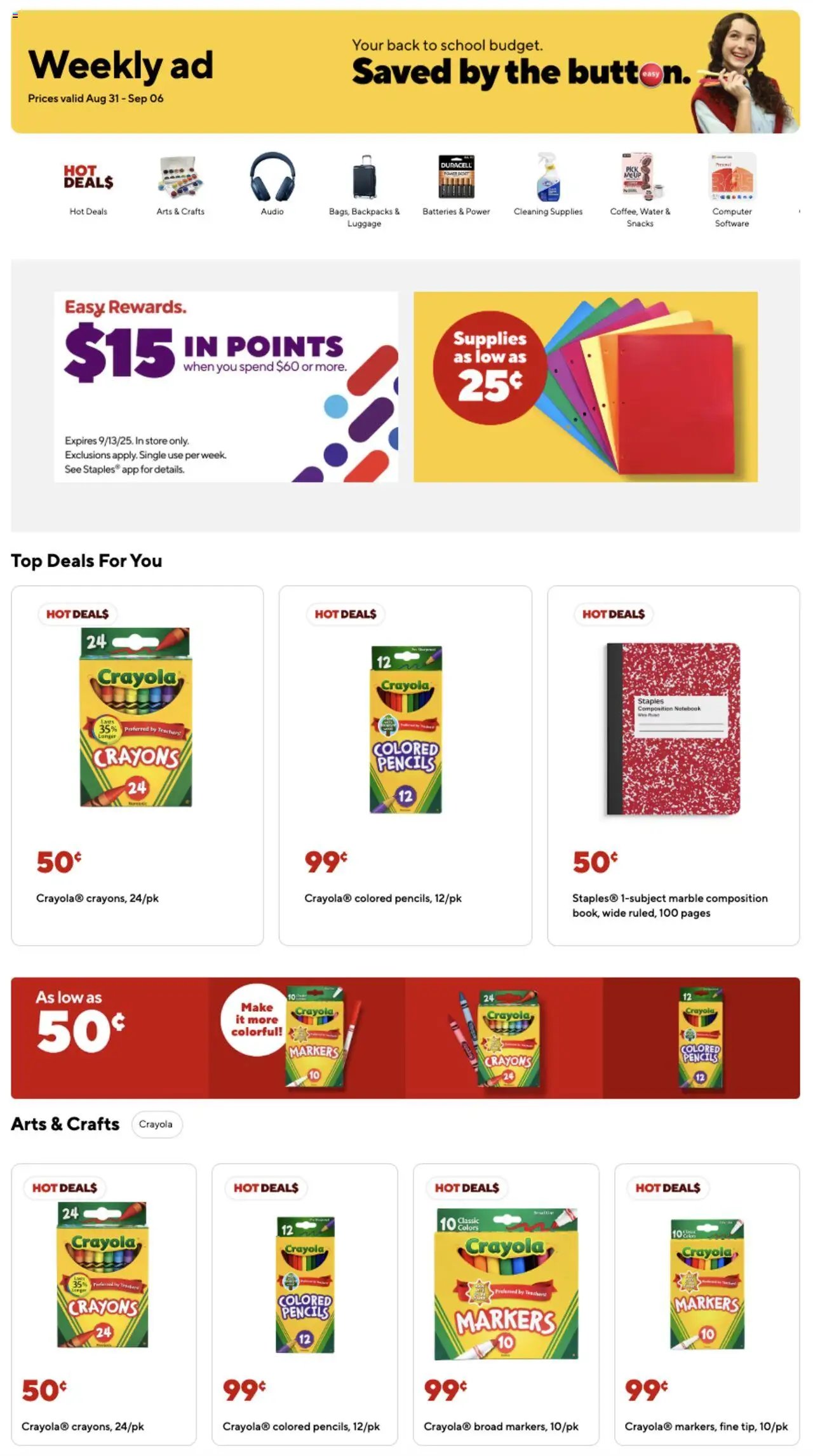 Staples Weekly Ad (2025-08-31 - 2025-09-06) | 1