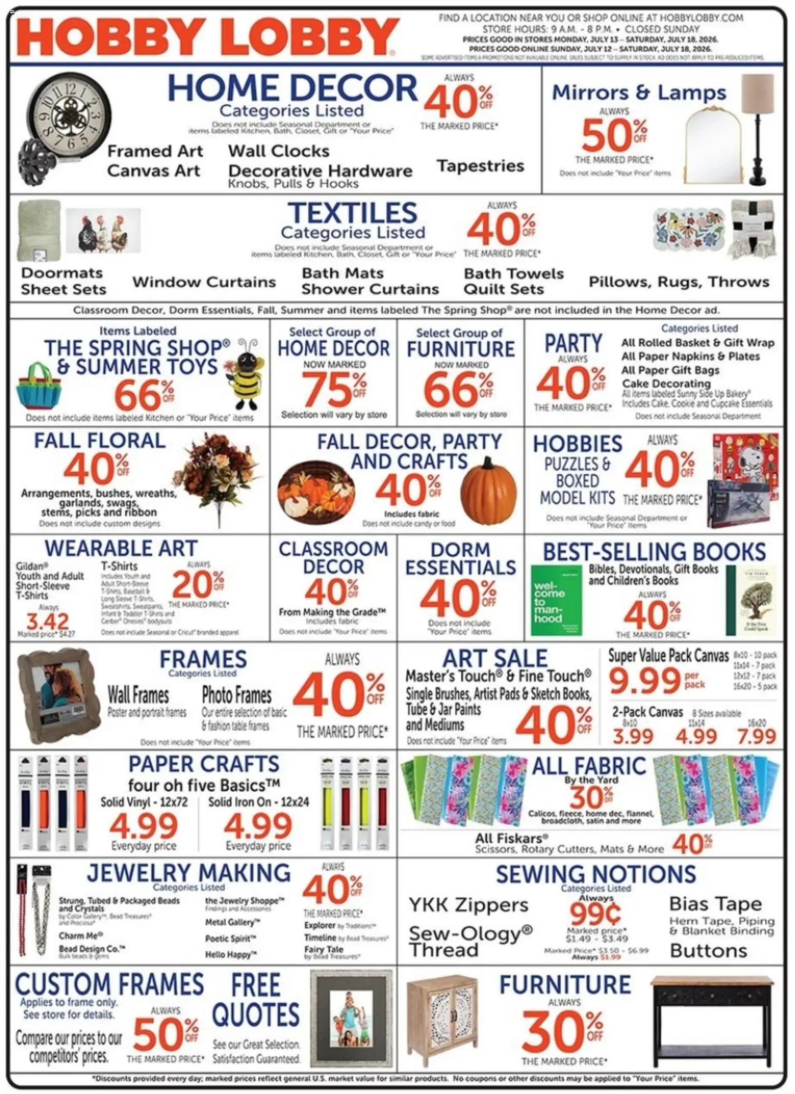 Hobby Lobby Weekly Ad
