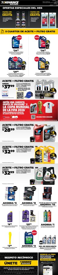 Advance Auto Parts Sales Ad - Spanish