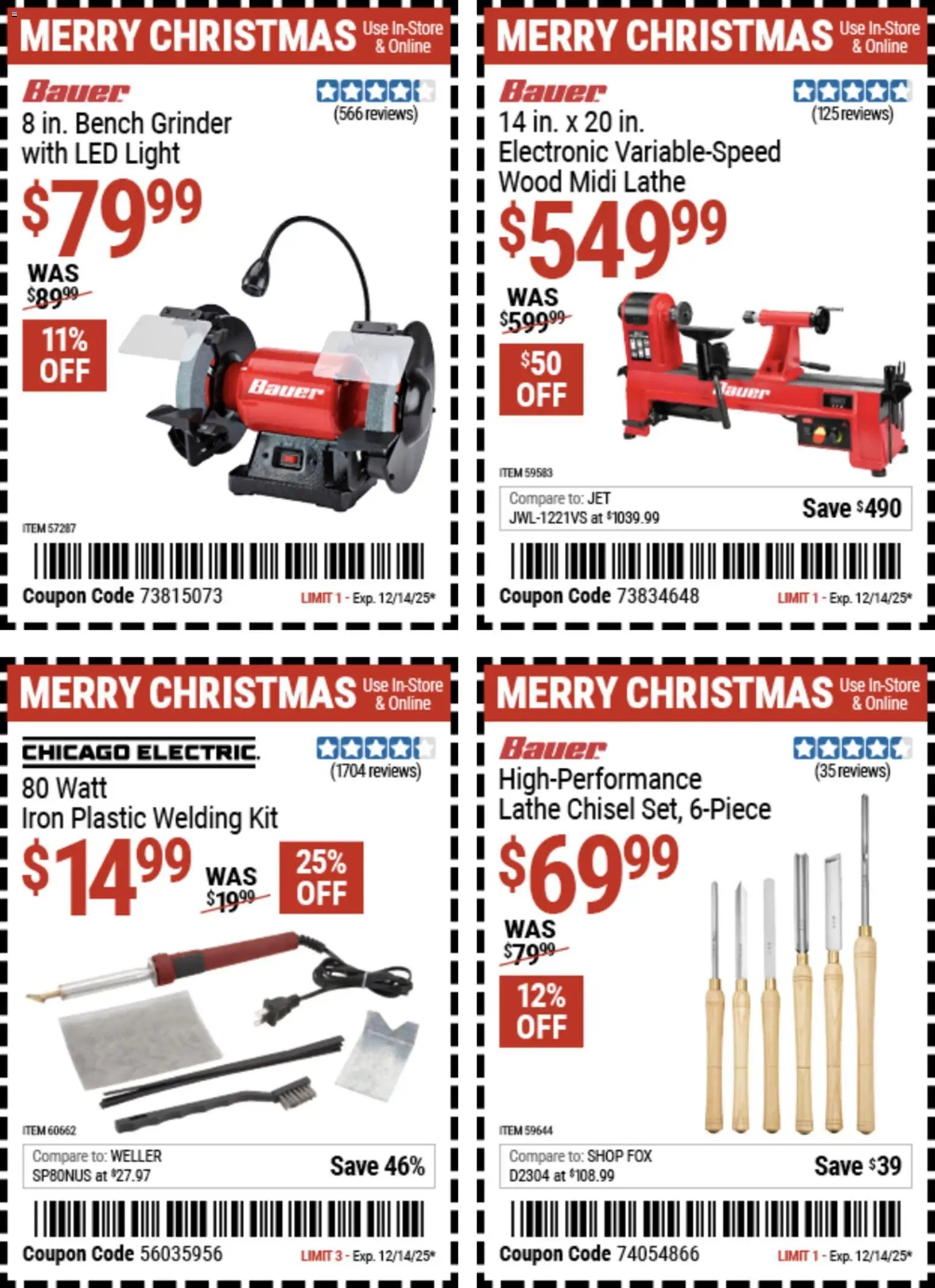 Harbor Freight Christmas Coupon Deals