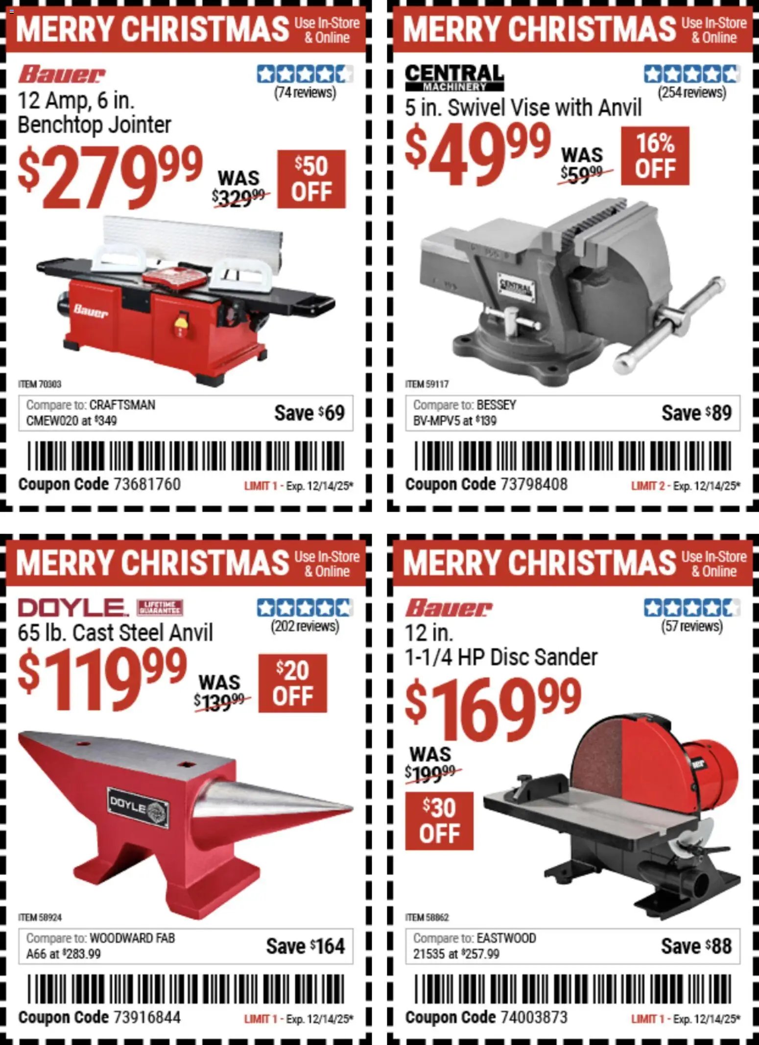 Harbor Freight Christmas Coupon Deals