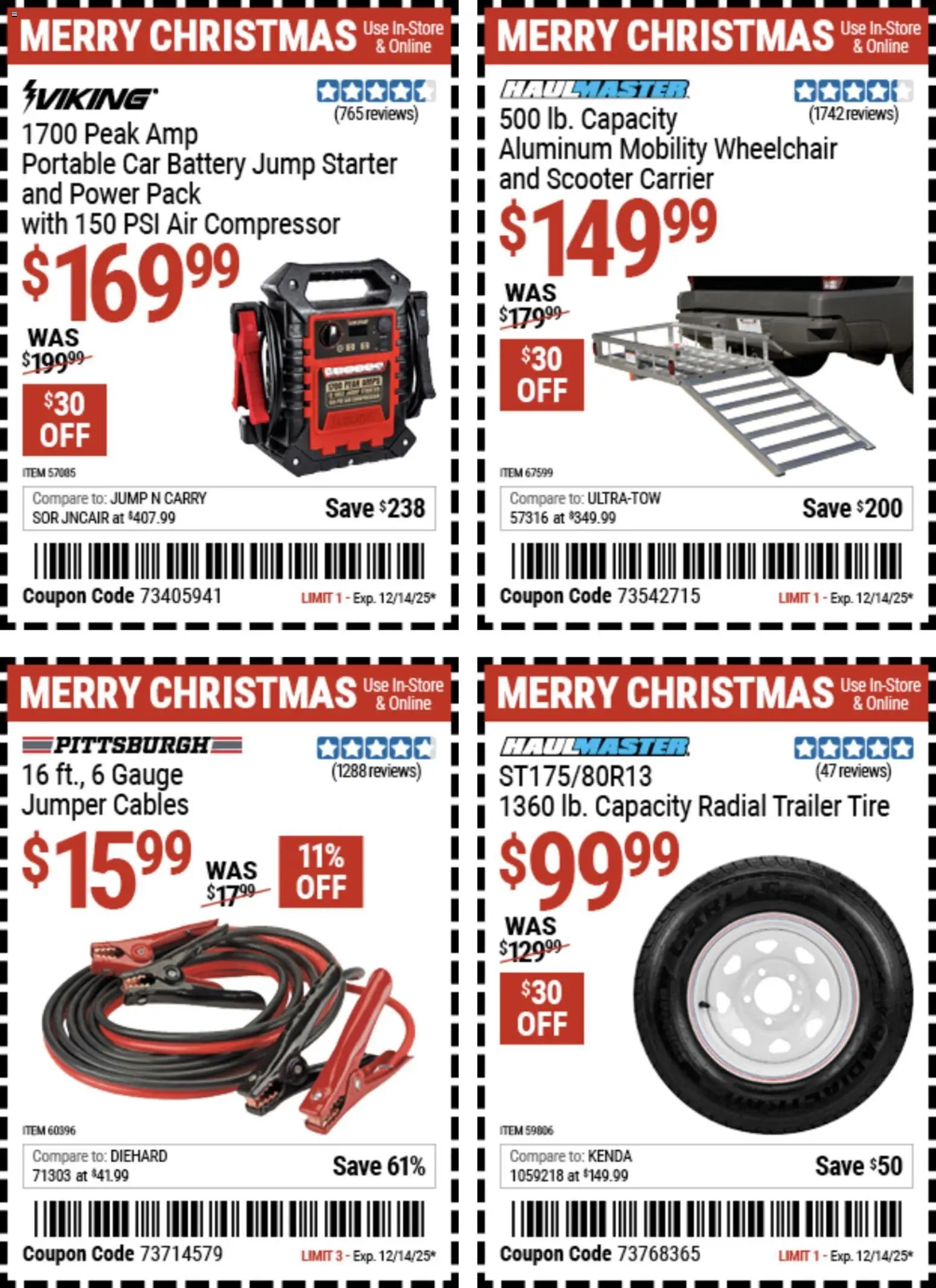 Harbor Freight Christmas Coupon Deals
