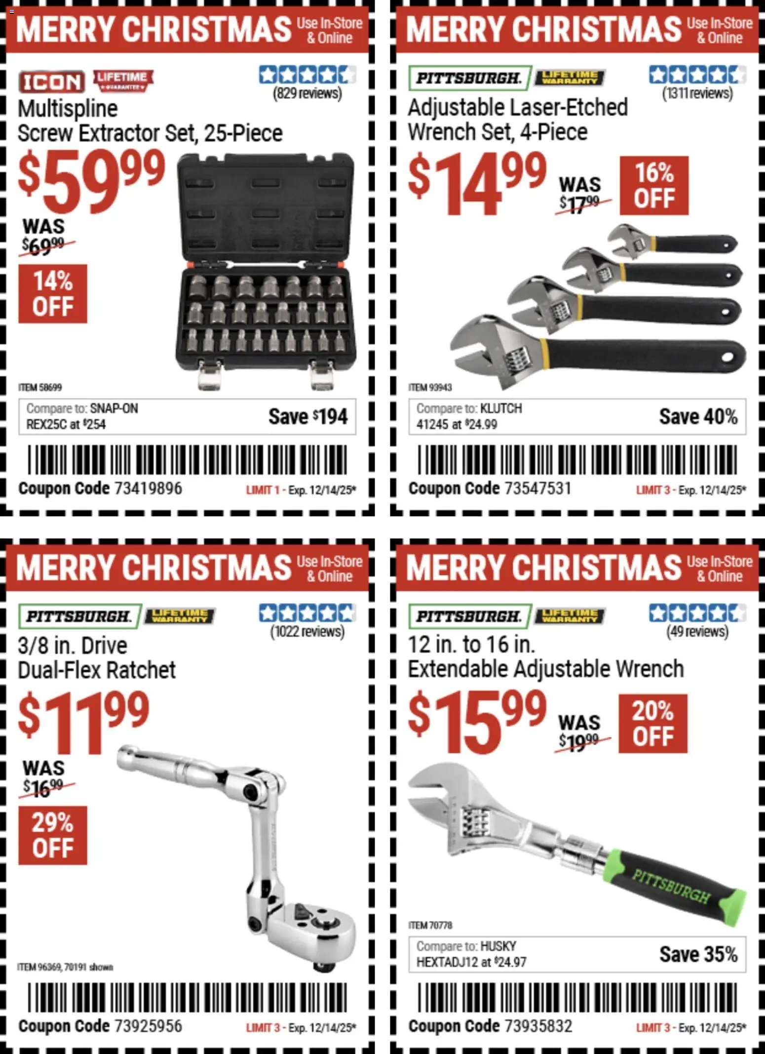 Harbor Freight Christmas Coupon Deals