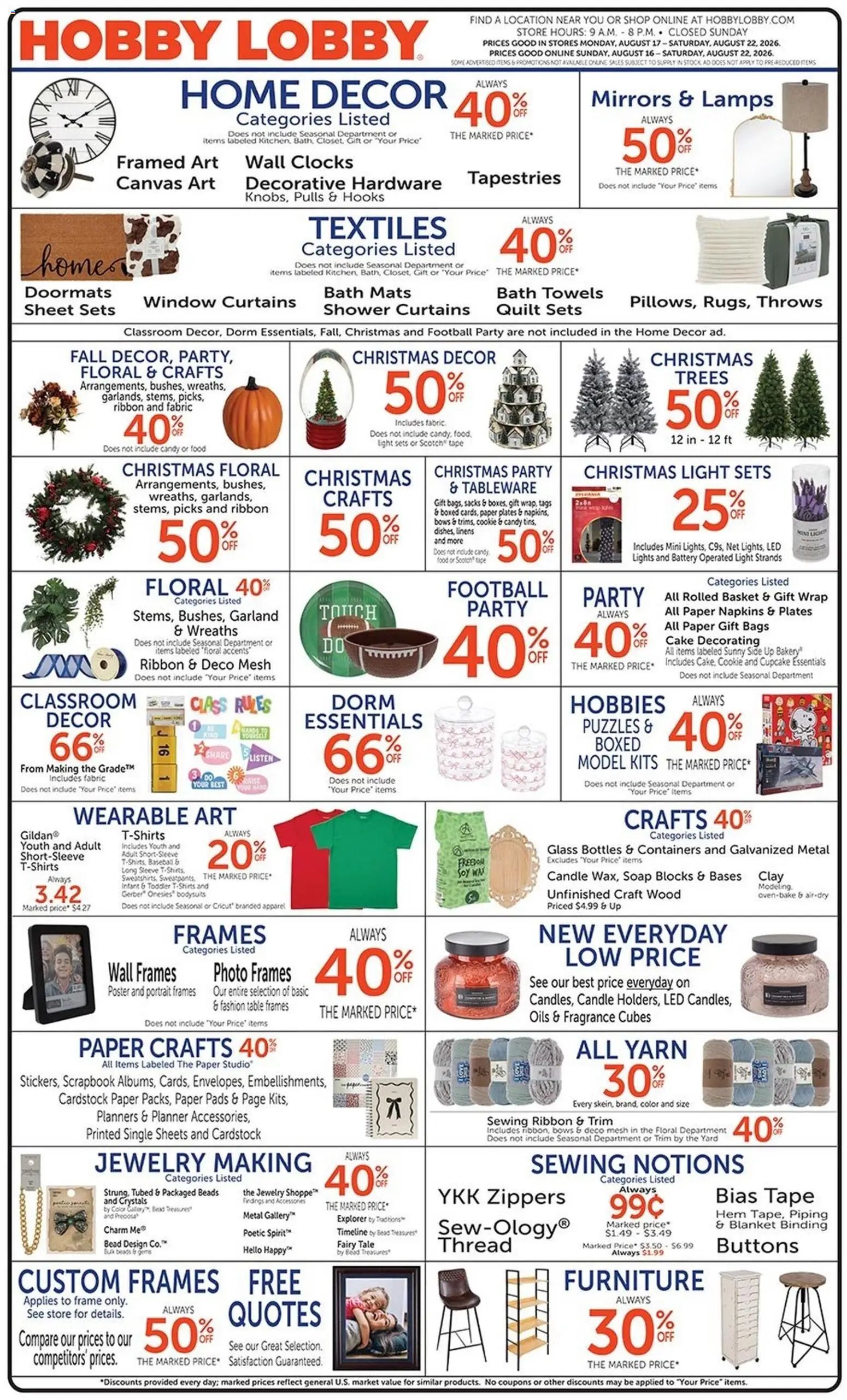 Hobby Lobby Weekly Ad