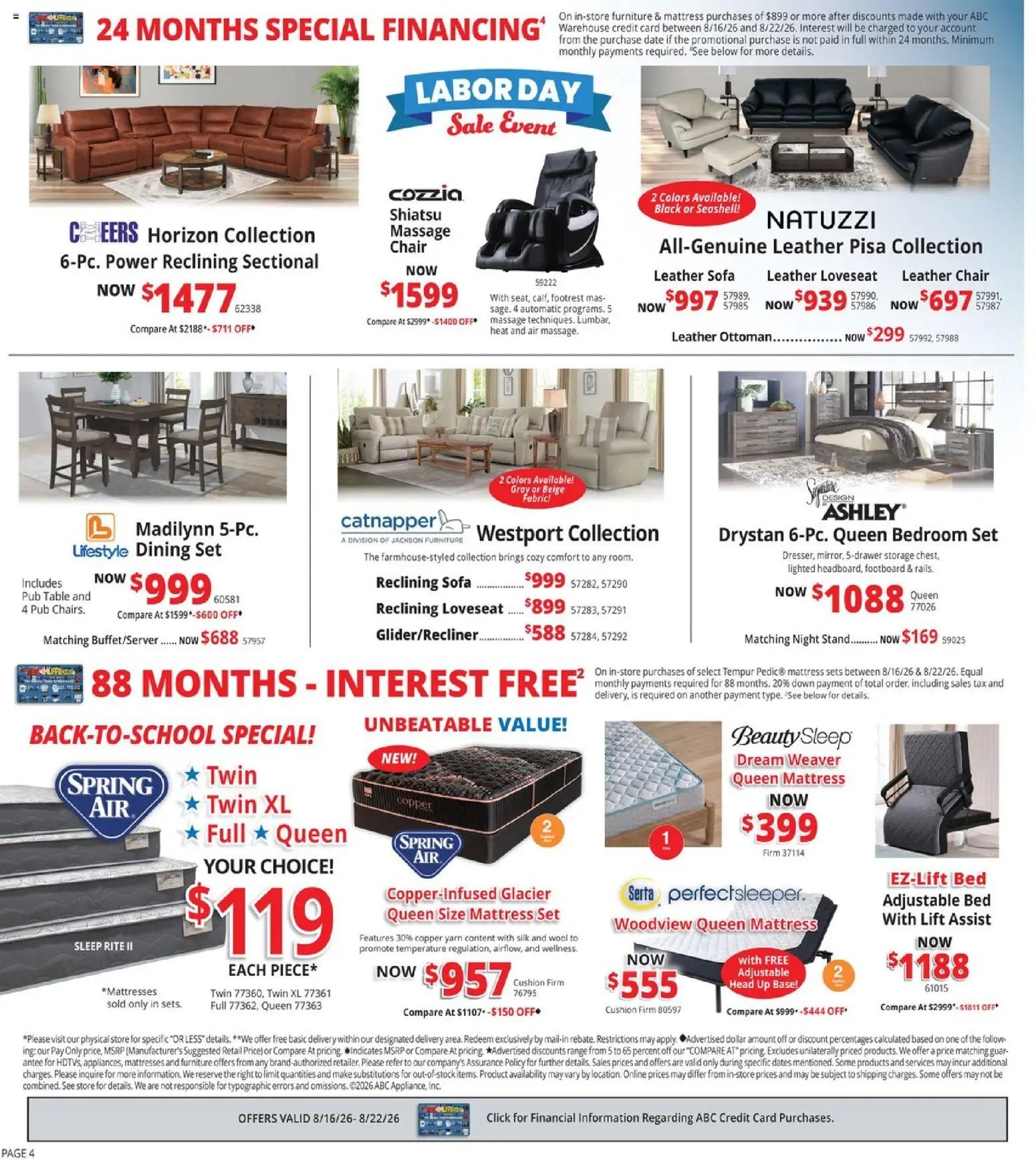 ABC Warehouse Weekly Ad