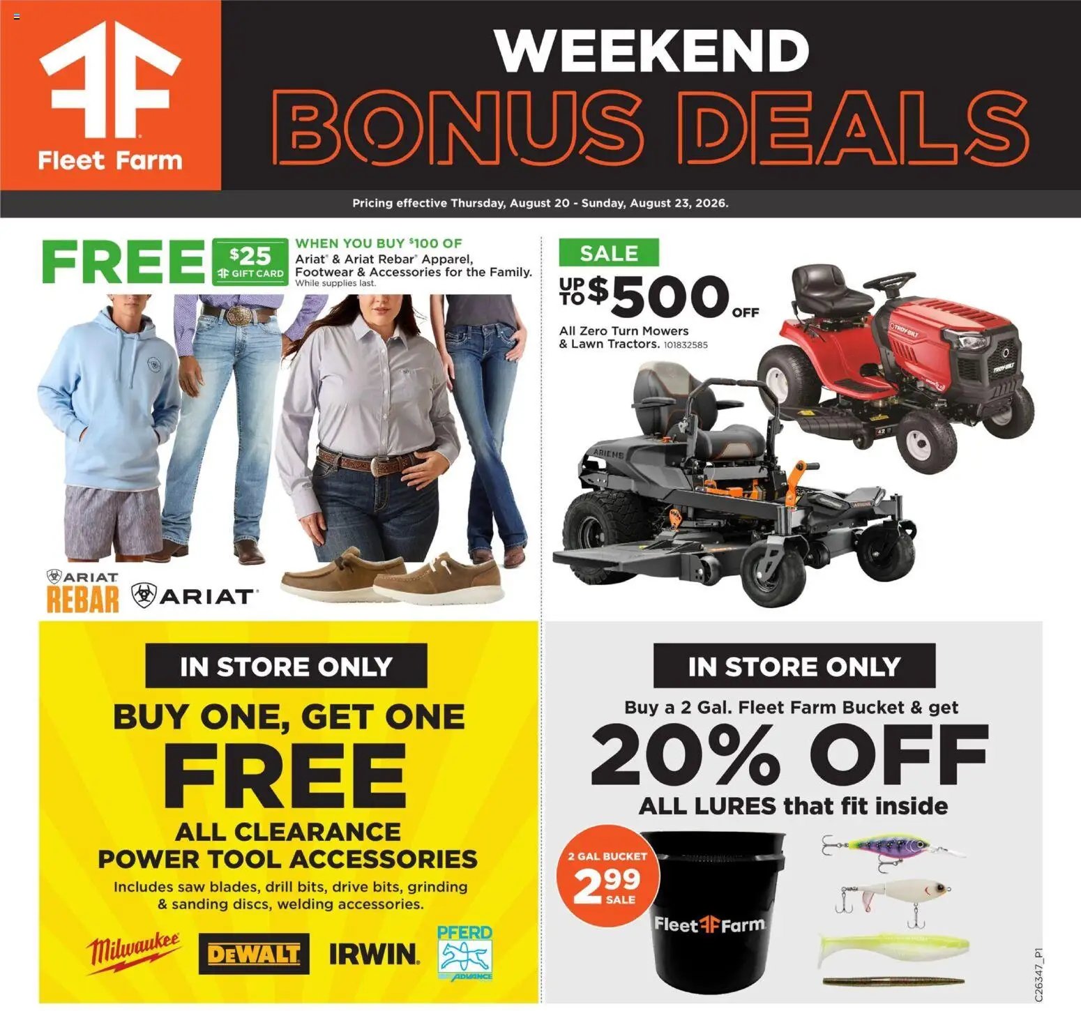 Mills Fleet Farm Weekend Ad